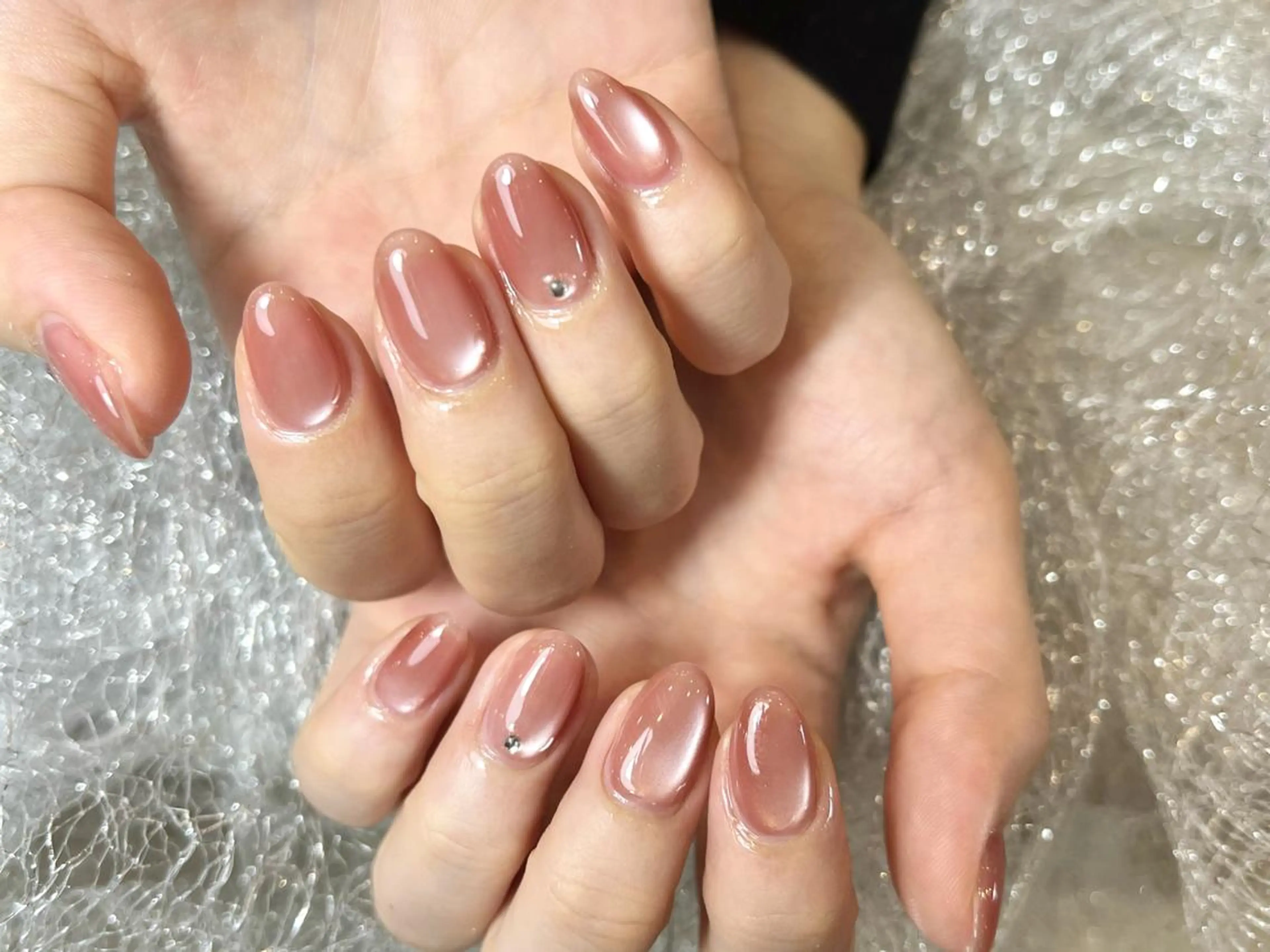 ネイル カジュアル チークネイル フレンチネイル ジェルネイル ガーリー ハンドネイル 鈴木 ミサキのネイルデザイン