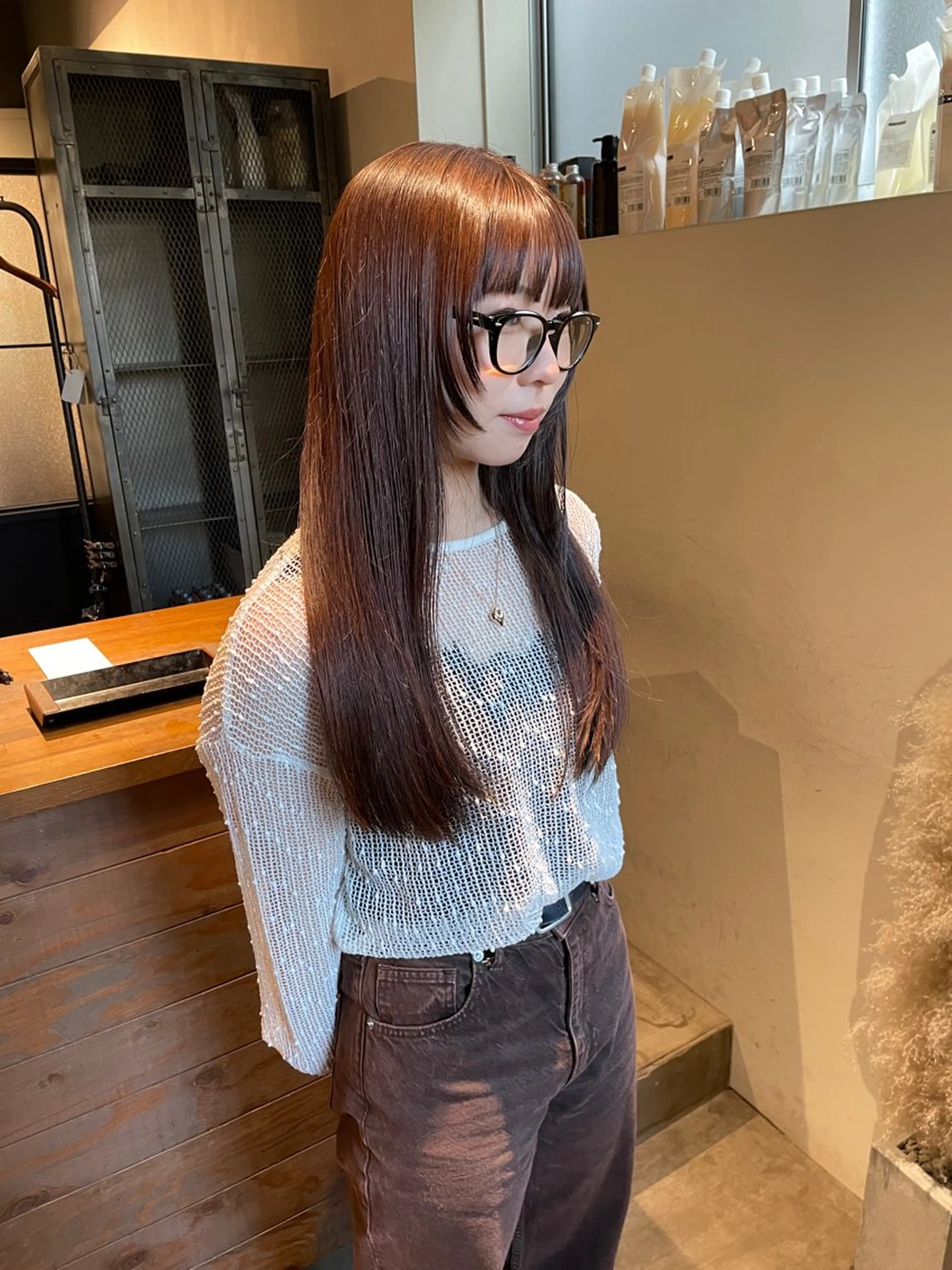 ロング 顔周りカット カット ヘアカラー トリートメント fubuki🪷 似合わせカットカラーのヘアスタイル