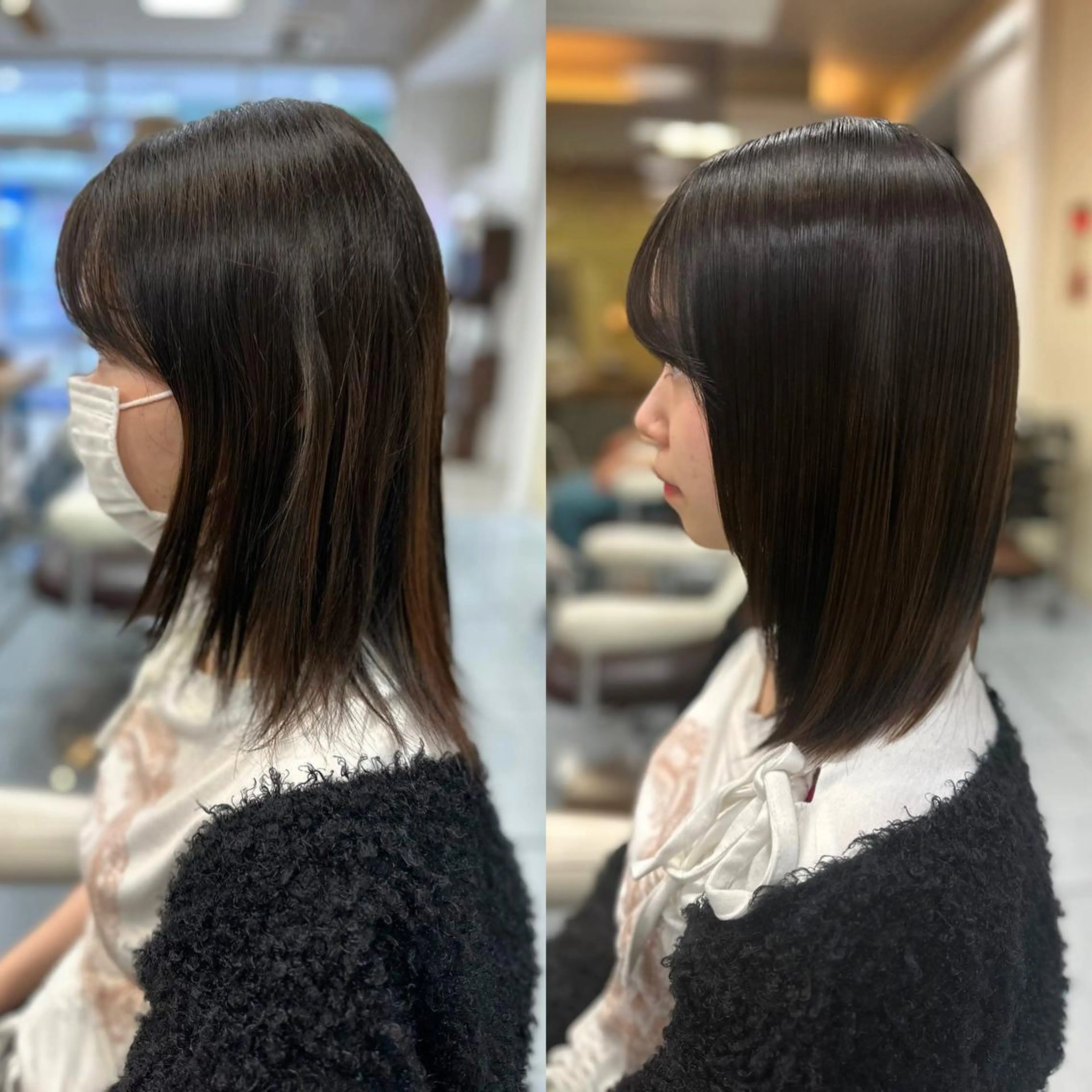 ミディアム パーマ カット 縮毛矯正 トリートメント 髪質改善/縮毛矯正 /ブリーチ矯正/岡部のヘアスタイル