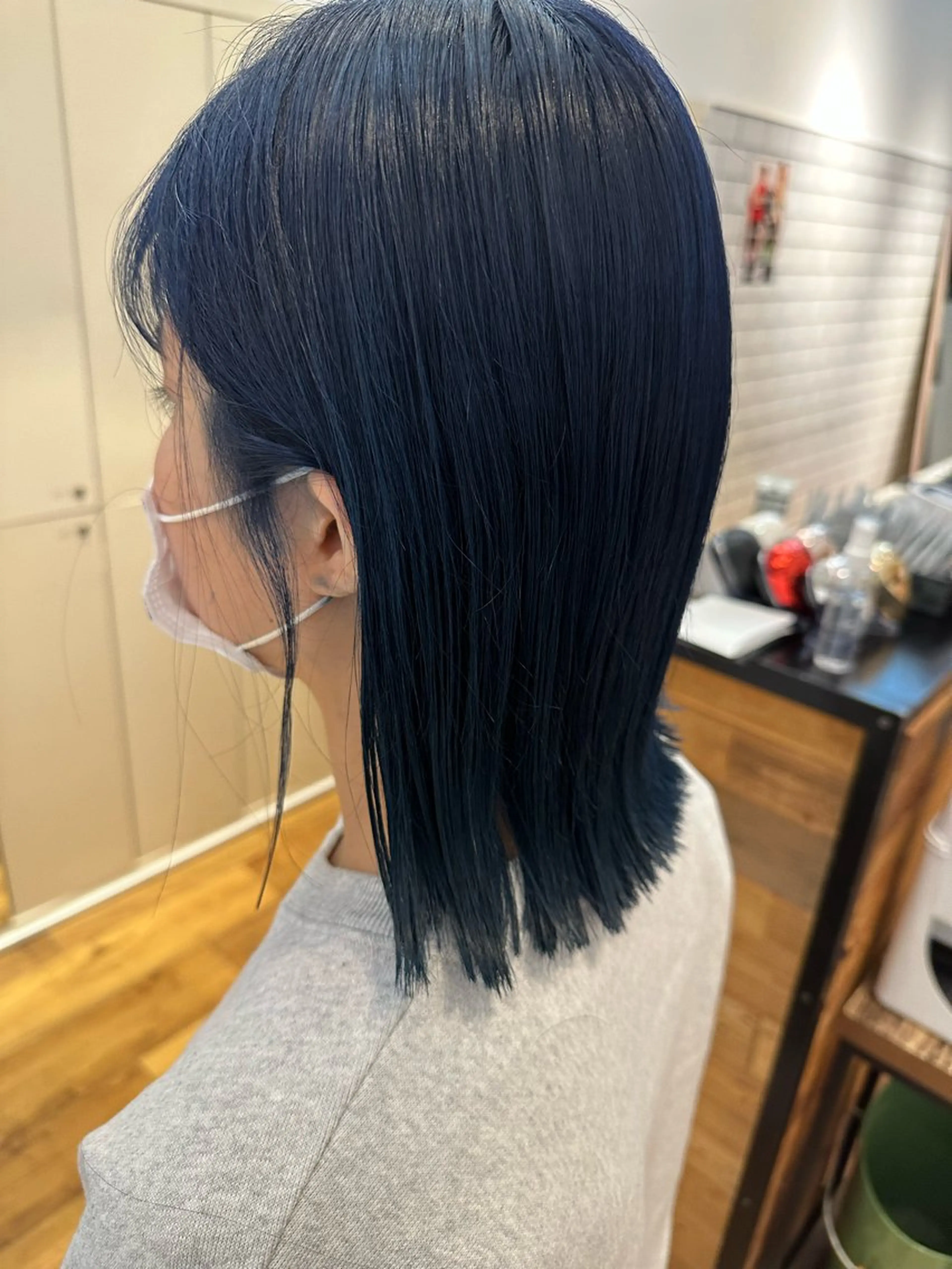 カラー ブルーカラー ネイビーカラー 安藤 太一のヘアスタイル