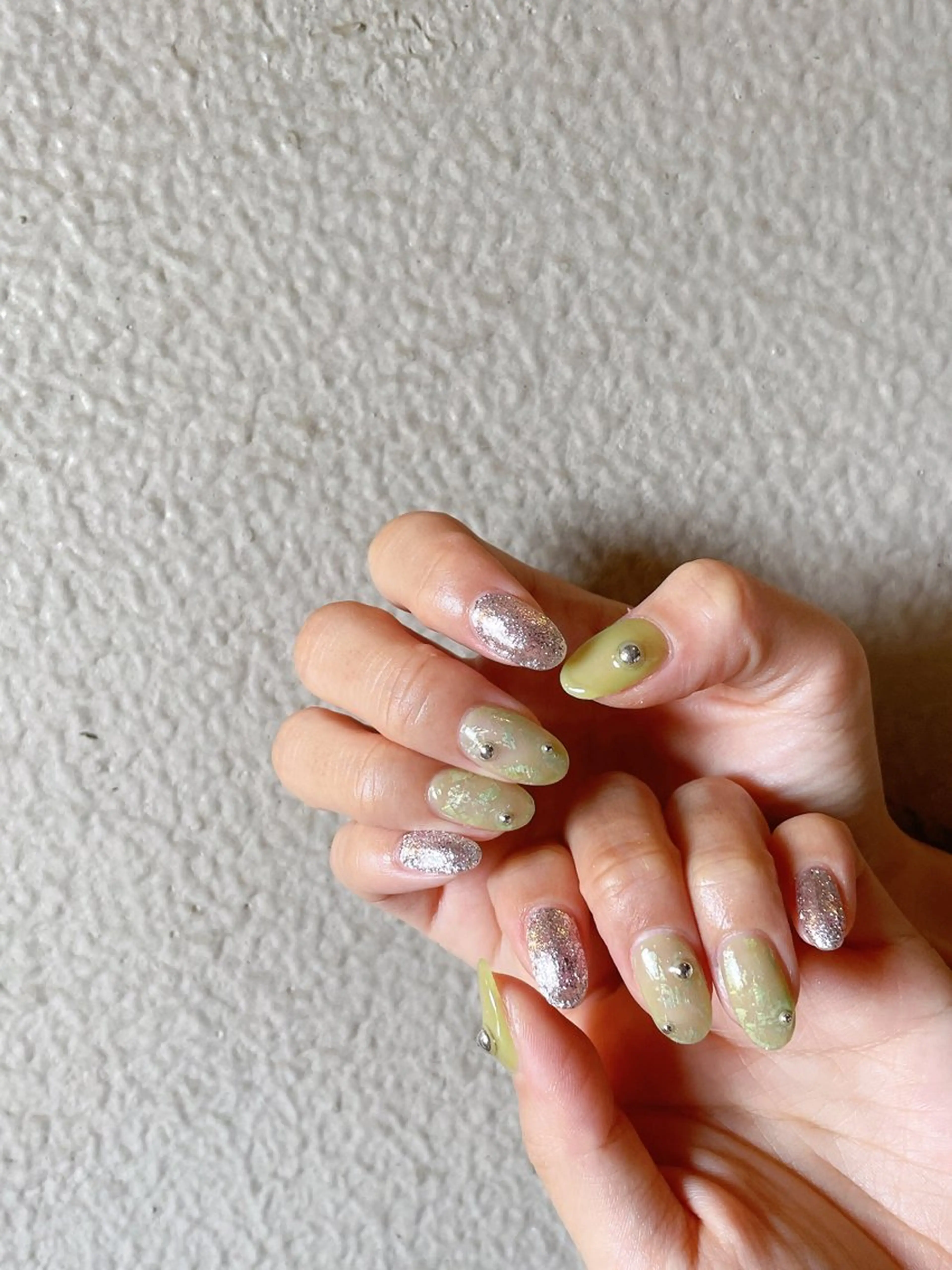 ネイル オーロラネイル フットネイル フレンチネイル ジェルネイル 韓国ネイル ハンドネイル Mogu nail 二子玉川のネイルデザイン