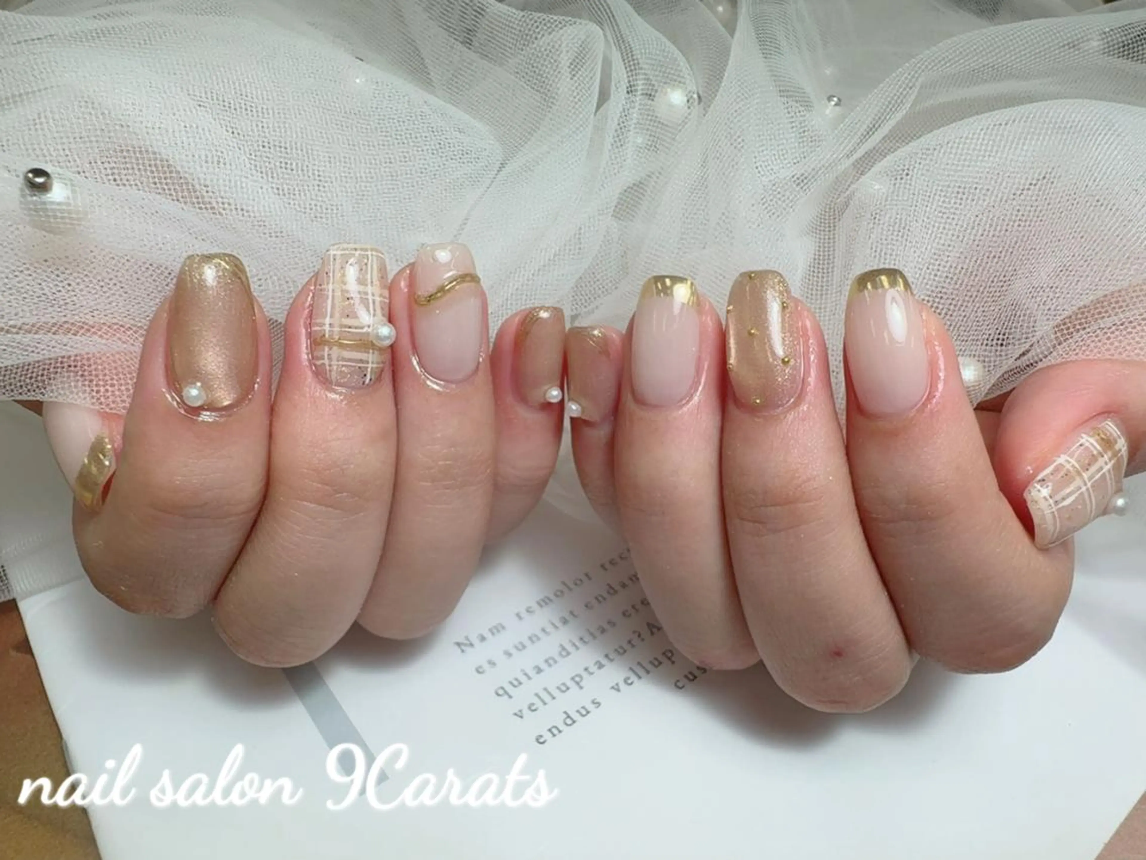 ネイル 💜ワンホンネイル ナインカラット💎のネイルデザイン