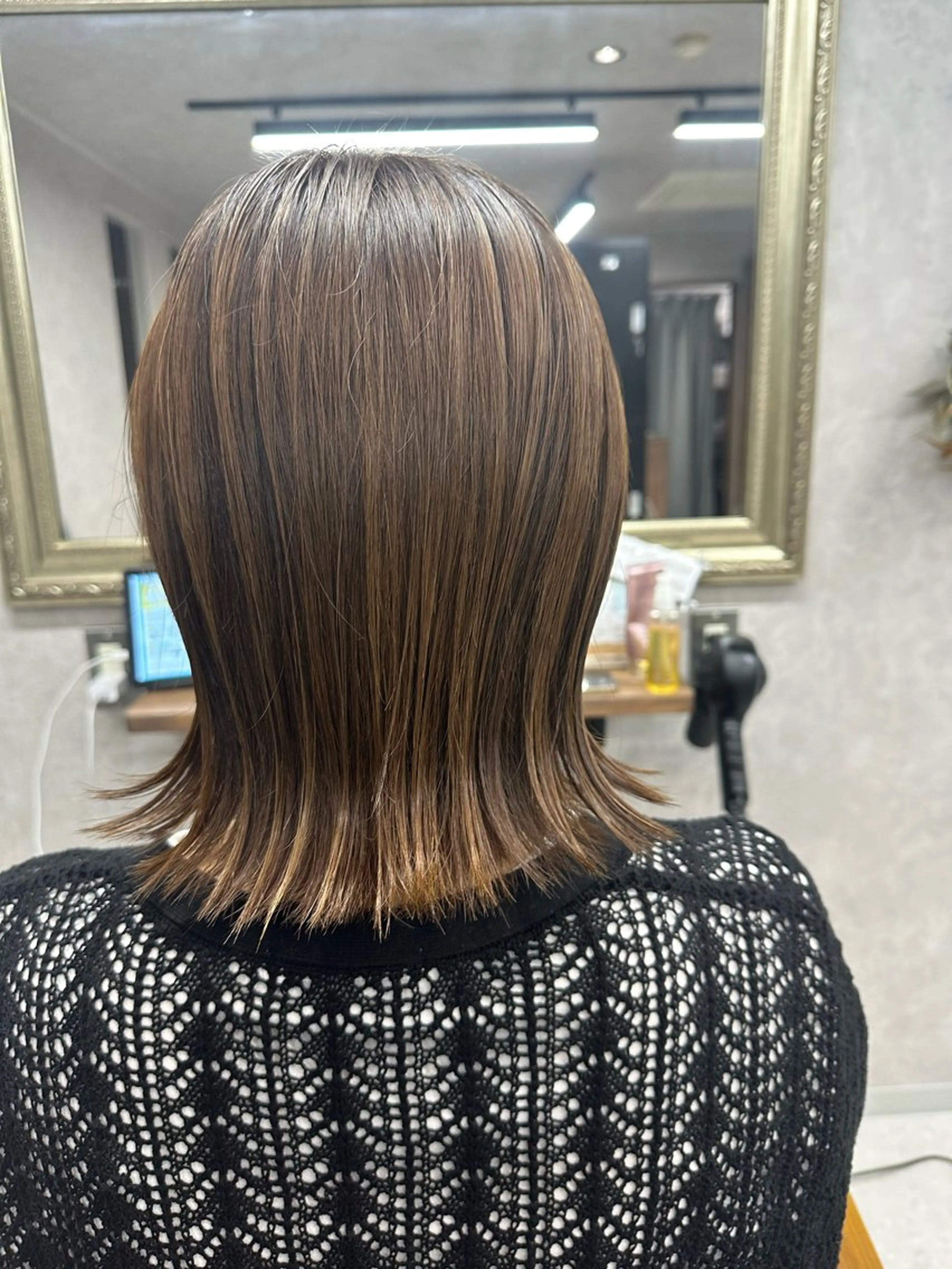 ミディアム カラー カット ヘアカラー Lien 深井店のヘアスタイル