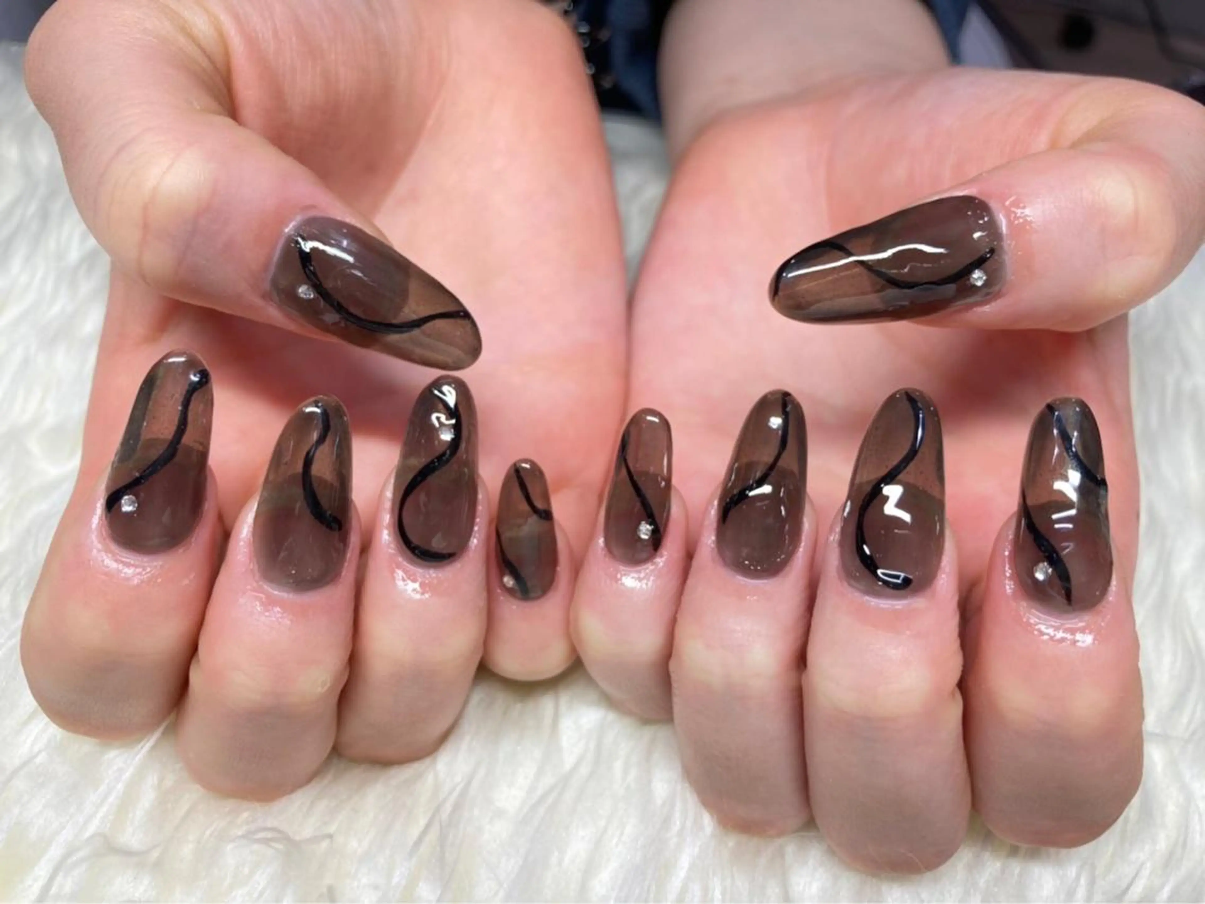 ネイル ジェルネイル ニュアンスネイル パラジェル スカルプネイル 冬ネイル ハンドネイル Nail&eye Belire 新宿のネイルデザイン