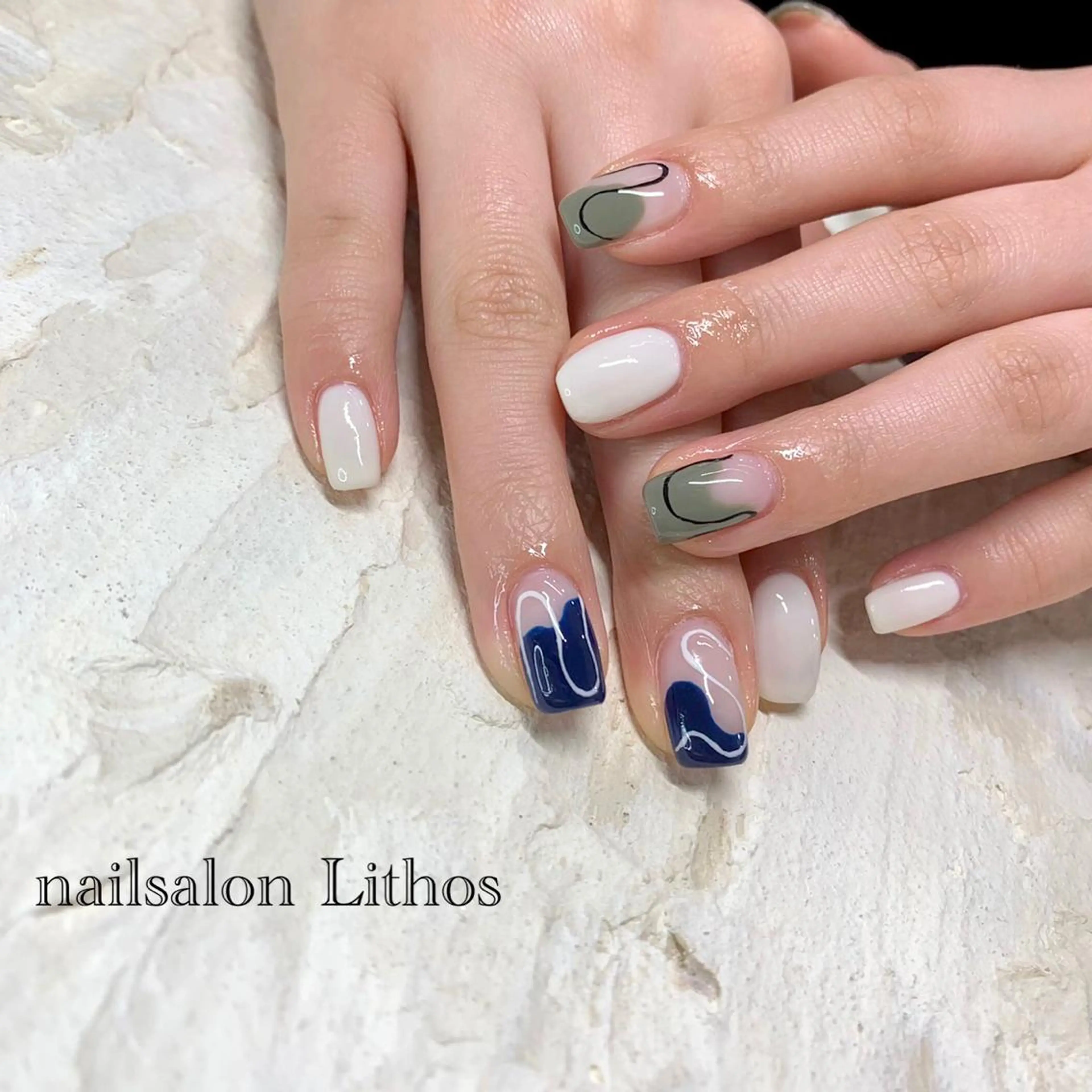 ネイル ニュアンスネイル ハンドネイル nailsalon Lithos所属・nailsalon Recontreのネイルデザイン