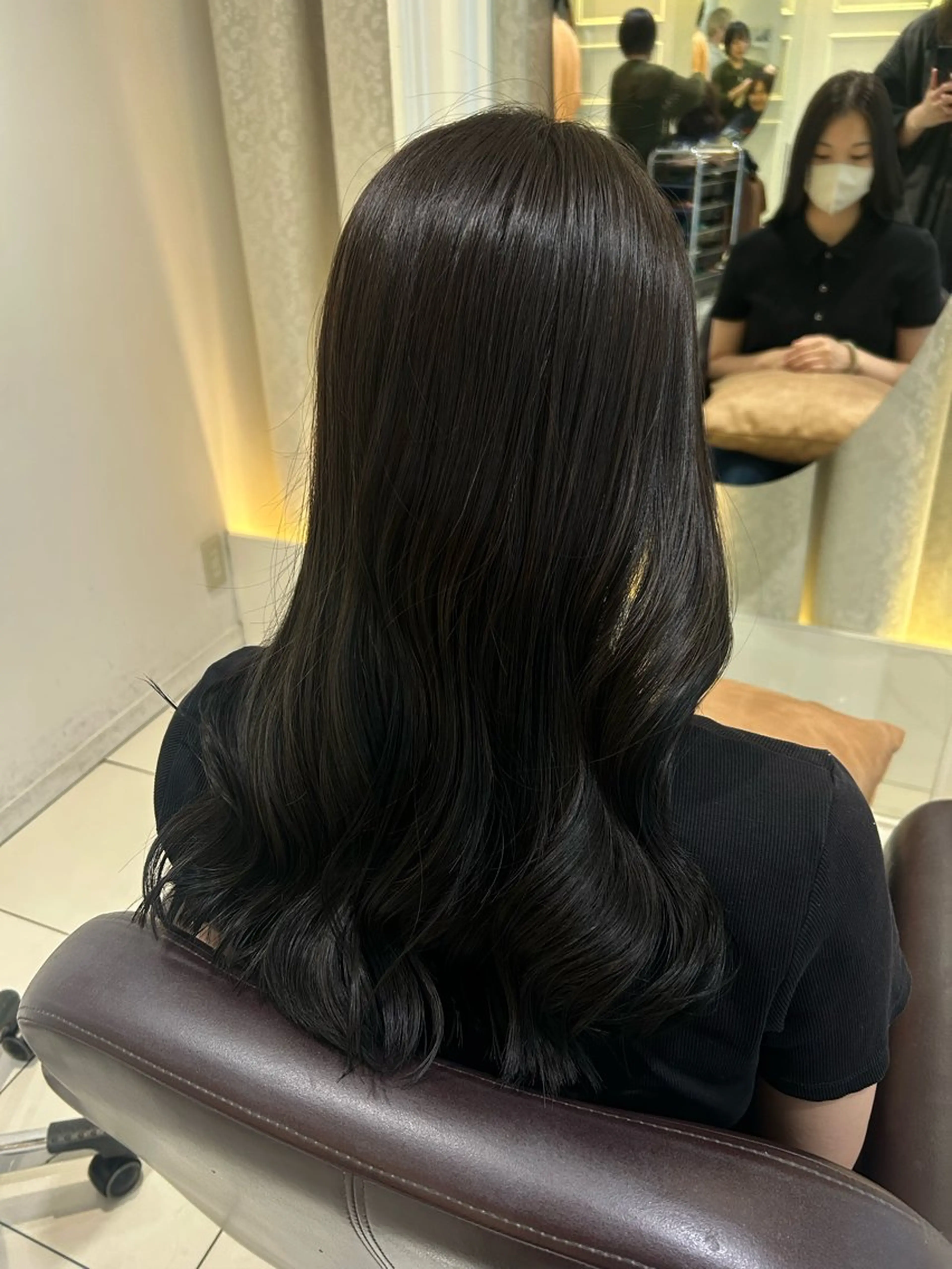 セミロング カラー グレージュ オリーブグレージュ オリーブグレー カットモデル募集/島 桜子のヘアスタイル