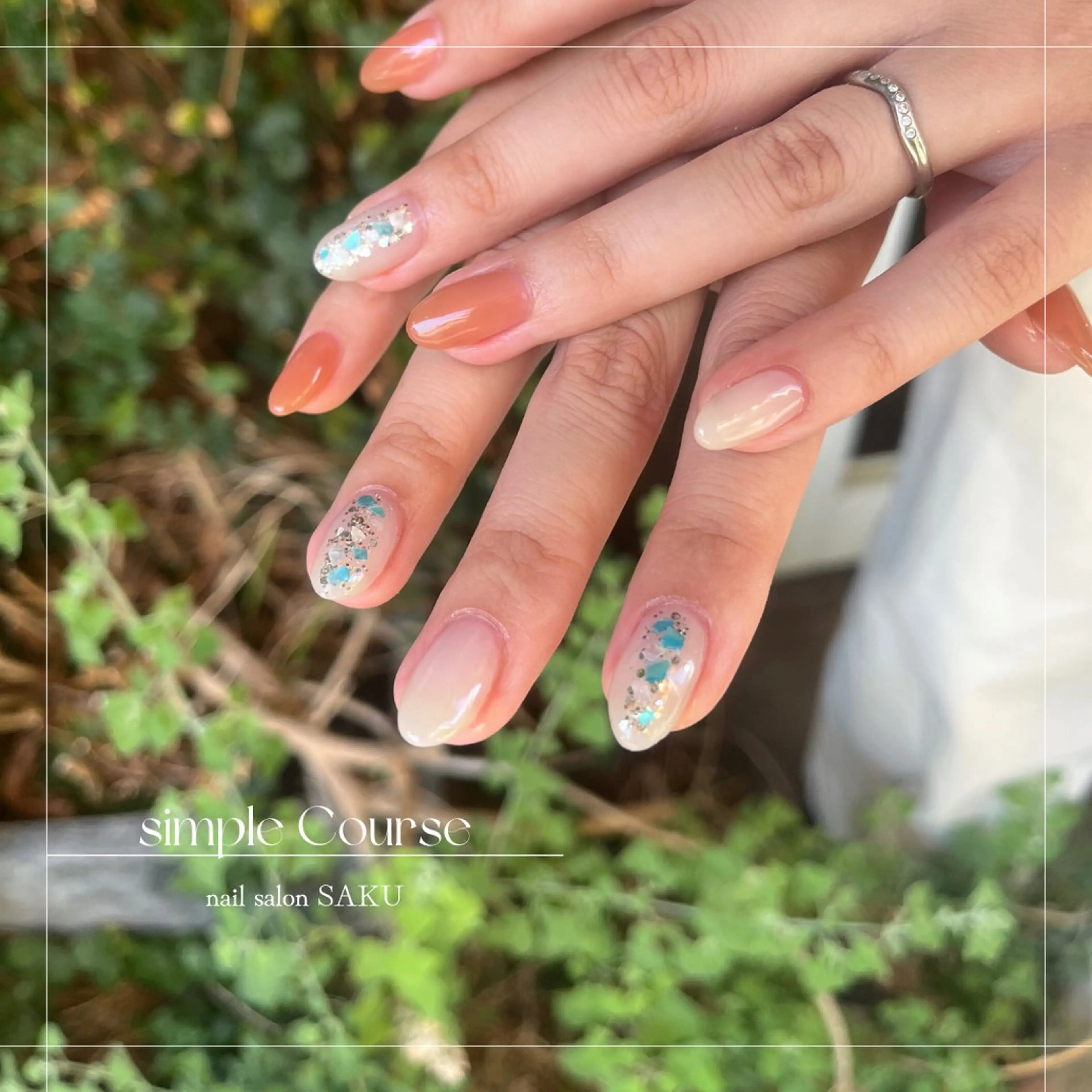 ネイル ニュアンスネイル シンプルネイル SAKU  nail[サクネイル]所属・SAKU nail 作島茜のネイルデザイン