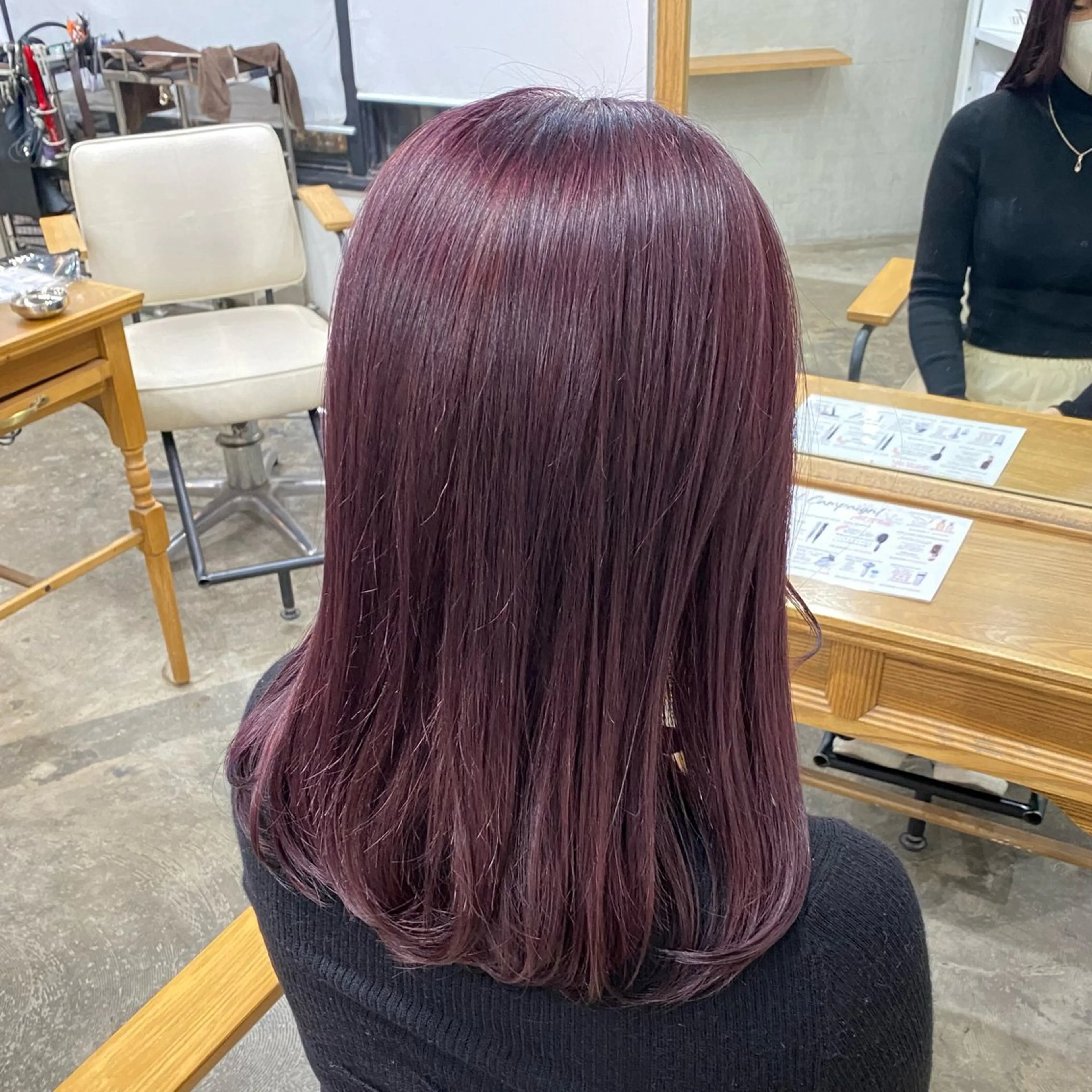 ミディアム カラー 透明感ワンカラー梅田 ダブルカラー/川上のヘアスタイル