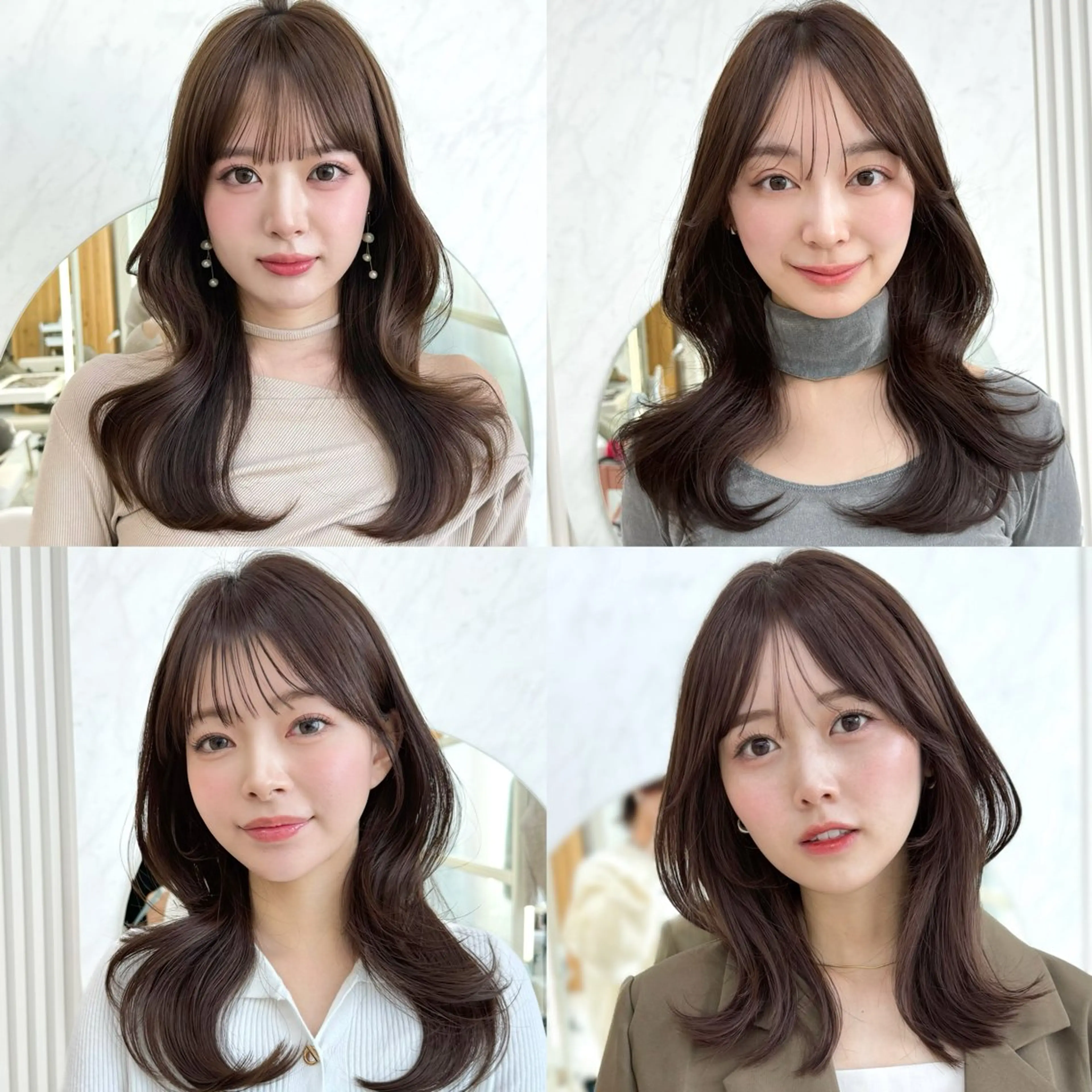 セミロング レイヤーカット/ 顔まわり/アオイのヘアスタイル