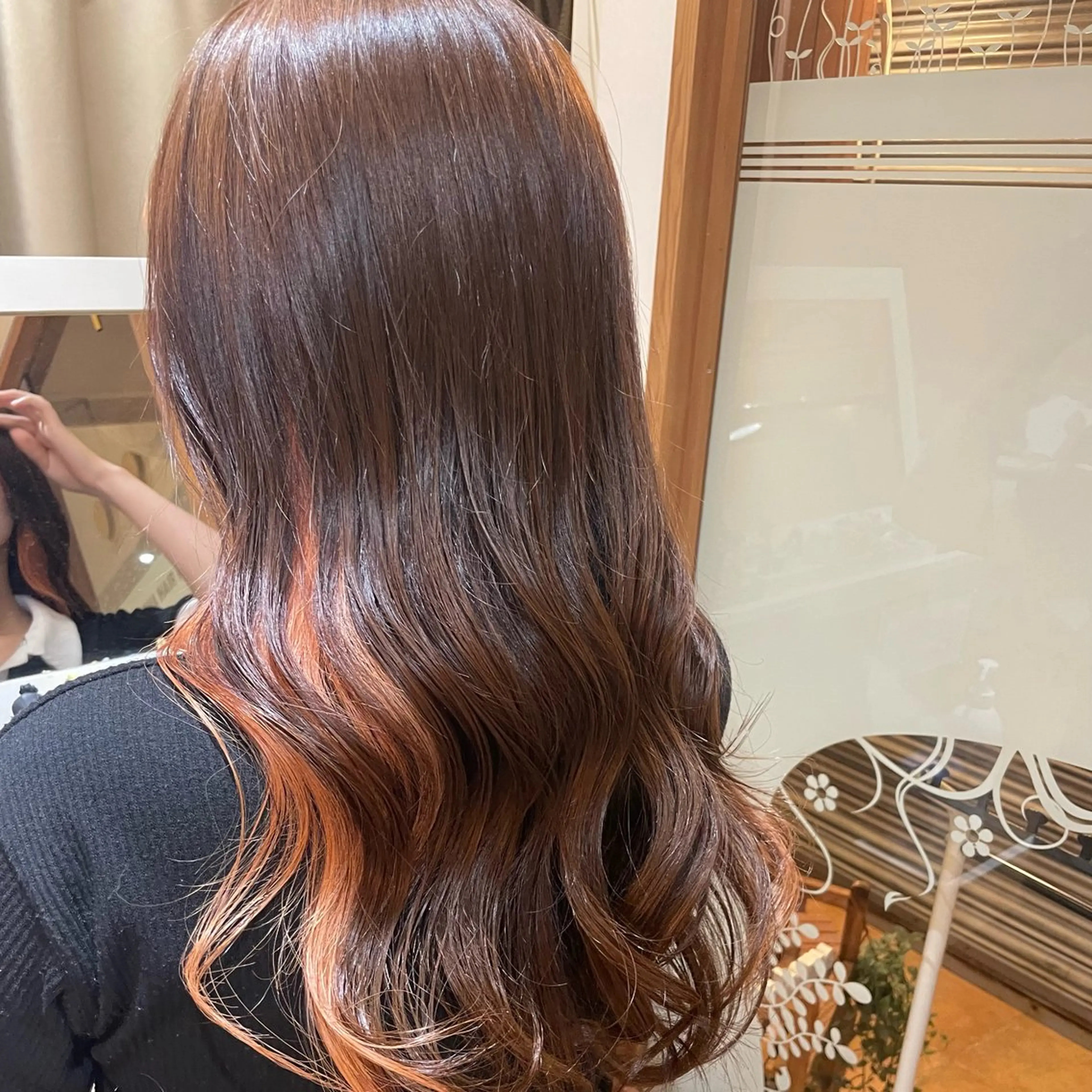 カラー インナーカラー オレンジ YOHA HAIR PARTNER【ヨハ ヘア パートナー】所属・山本 かずなのヘアスタイル