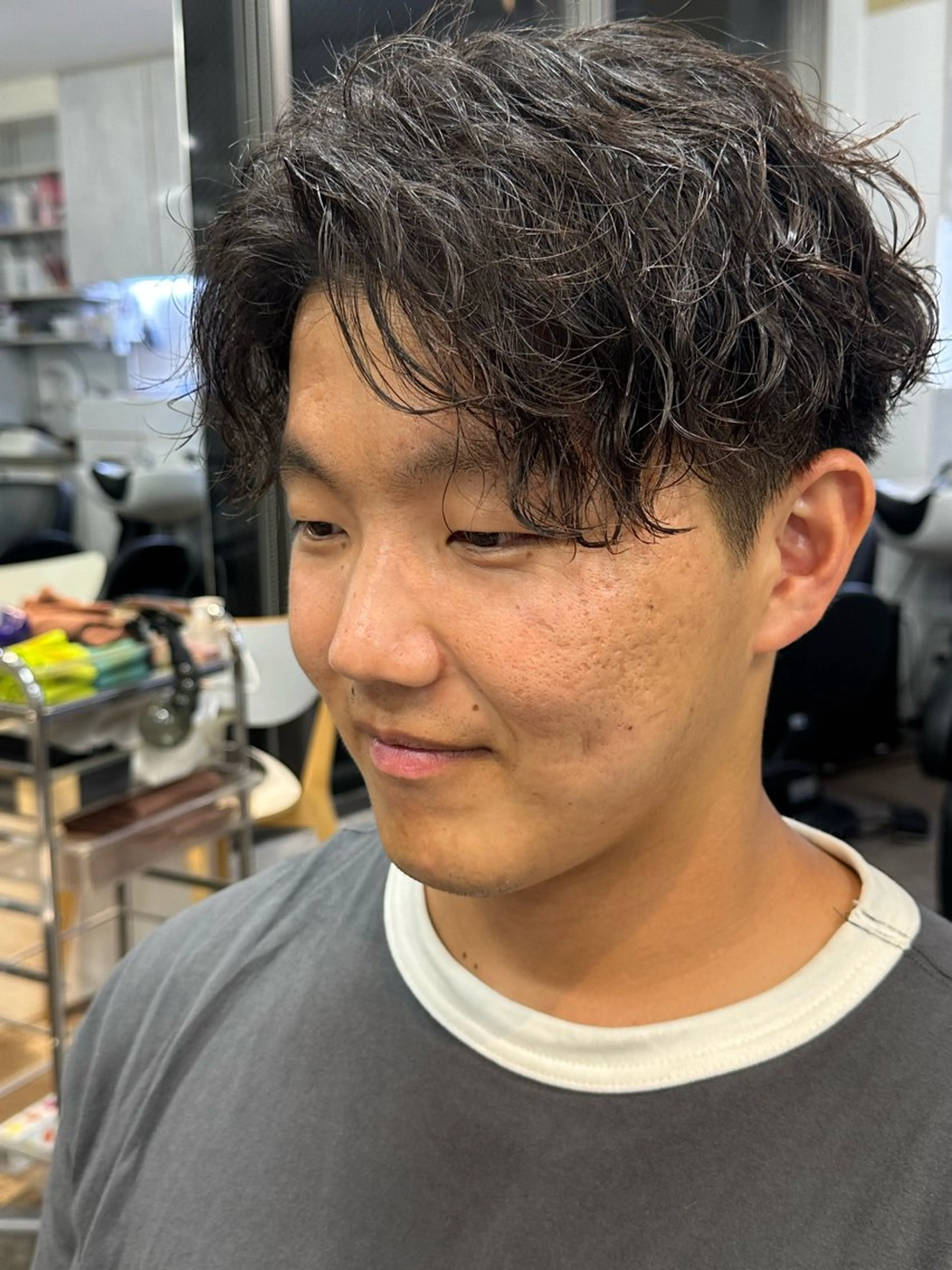 パーマ メンズ フェザーパーマ マッシュ メンズパーマ 学生（メンズ向け） メンズツイストパーマ パーマ fifth men's原宿所属・fifth/原宿/ シャドウパーマ/カズのヘアスタイル