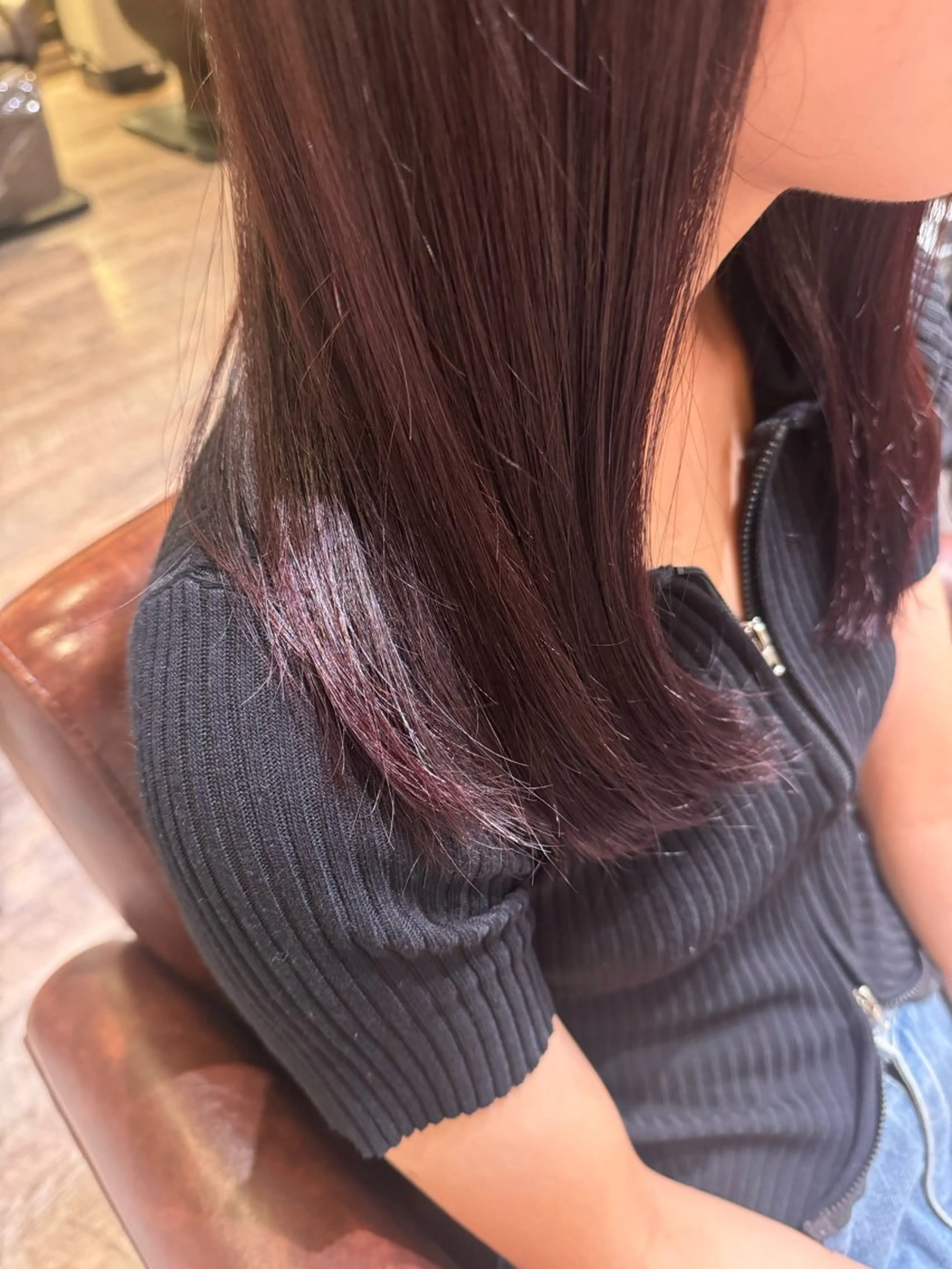 セミロング カラー 野口 菜緒のヘアスタイル