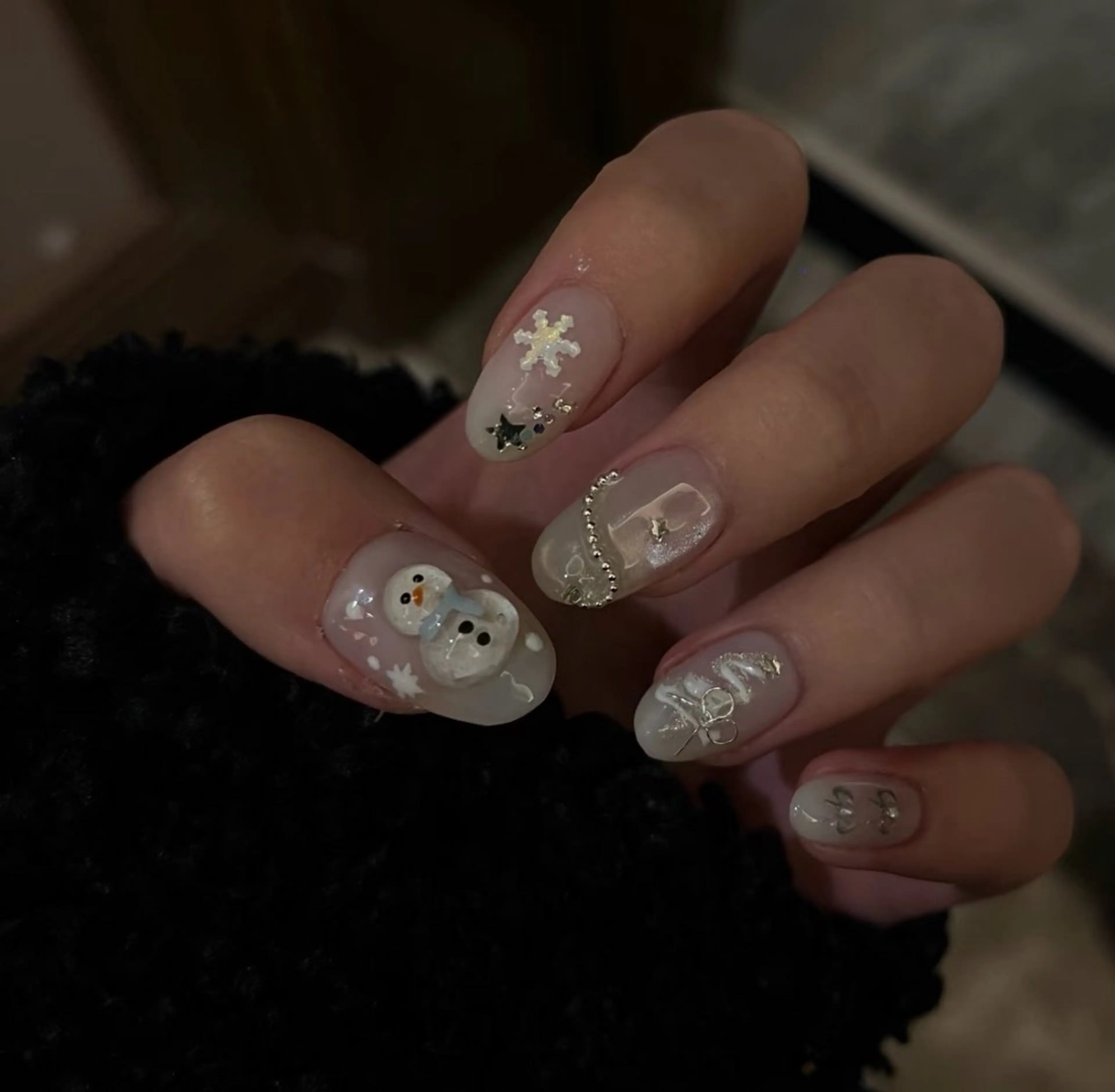 ネイル フットネイル フレンチネイル グラデーション ハート 氷ネイル・うるうるネイル ハンドネイル Lynn_ Nailのネイルデザイン