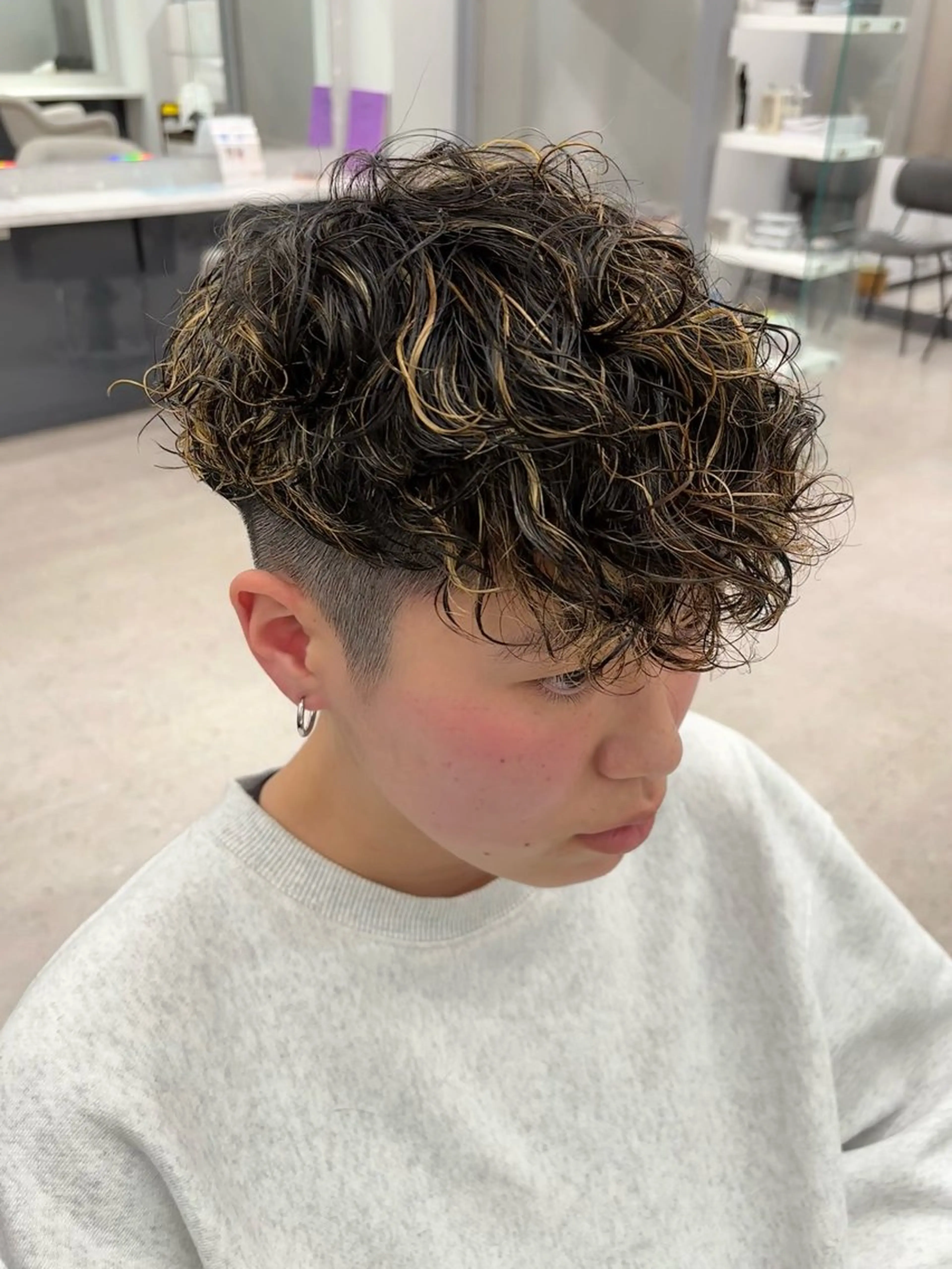 パーマ メンズ カット パーマ 🍐シャドウパーマ メンズ特化/守岡🍐のヘアスタイル