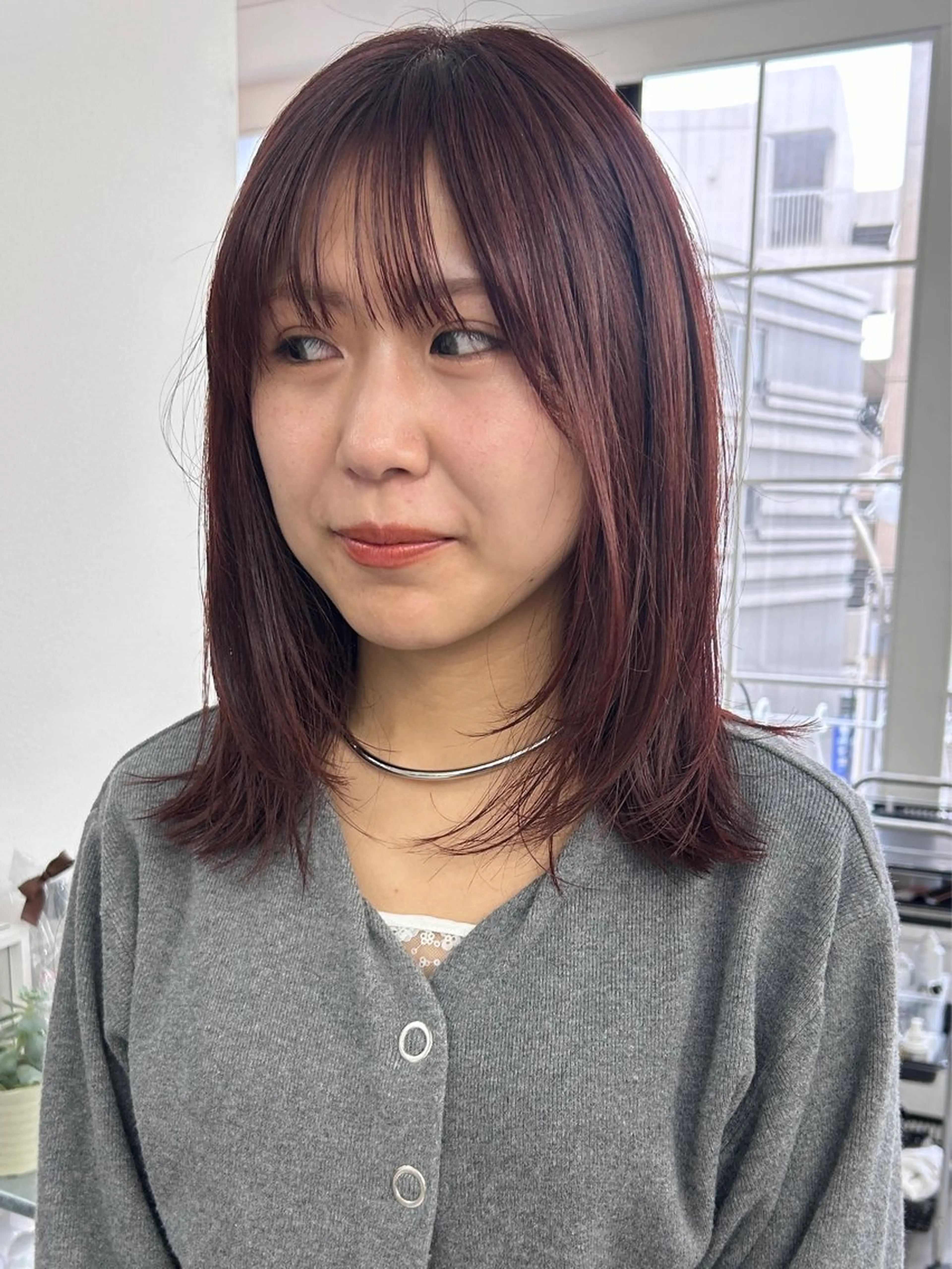 セミロング カラー カット ヘアカラー トリートメント レイヤーボブ/ 艶カラー/サナ🌼のヘアスタイル