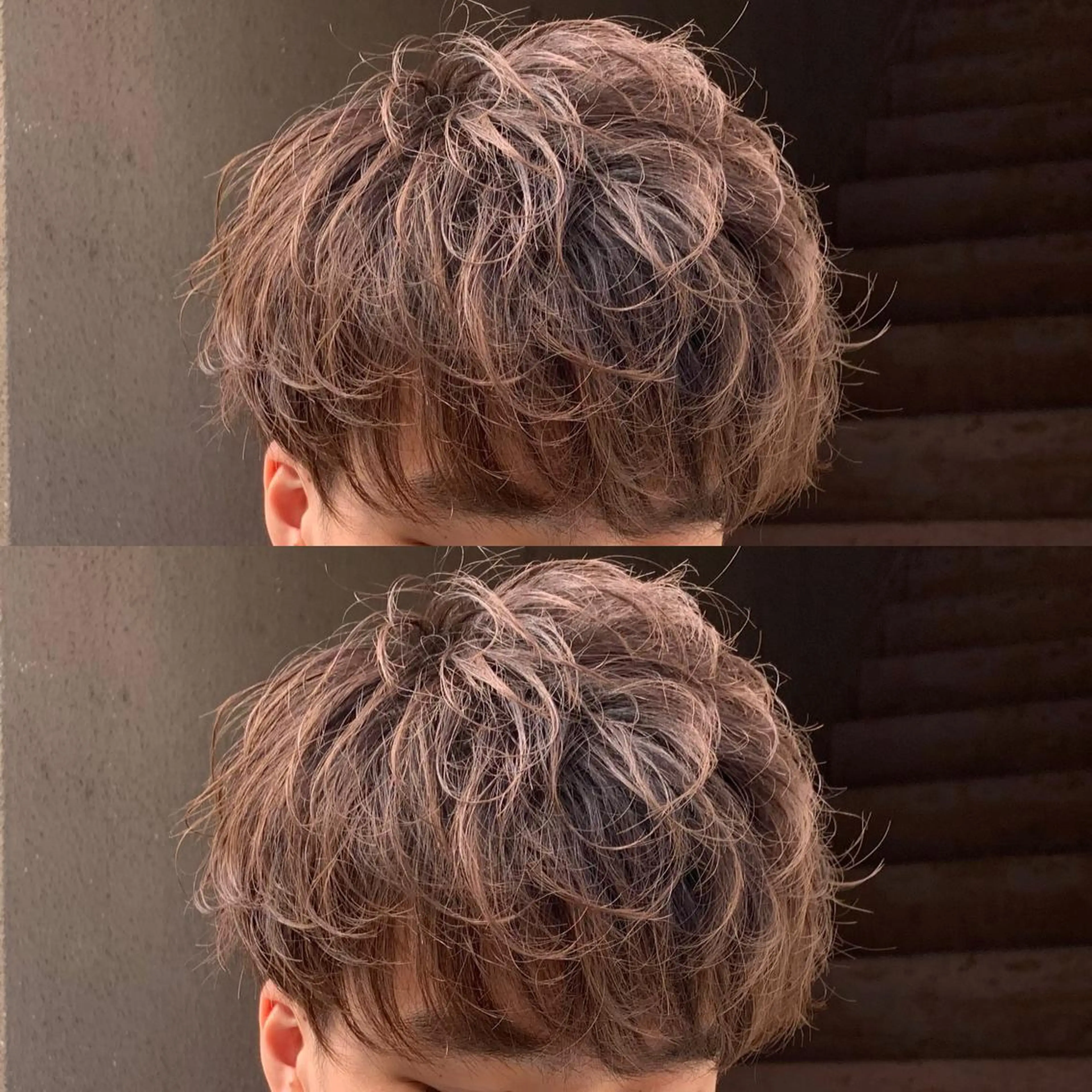 ショート カラー ヘアアレンジ メンズ ブラウンカラー メンズパーマの達人 🌟川内絵人のヘアスタイル