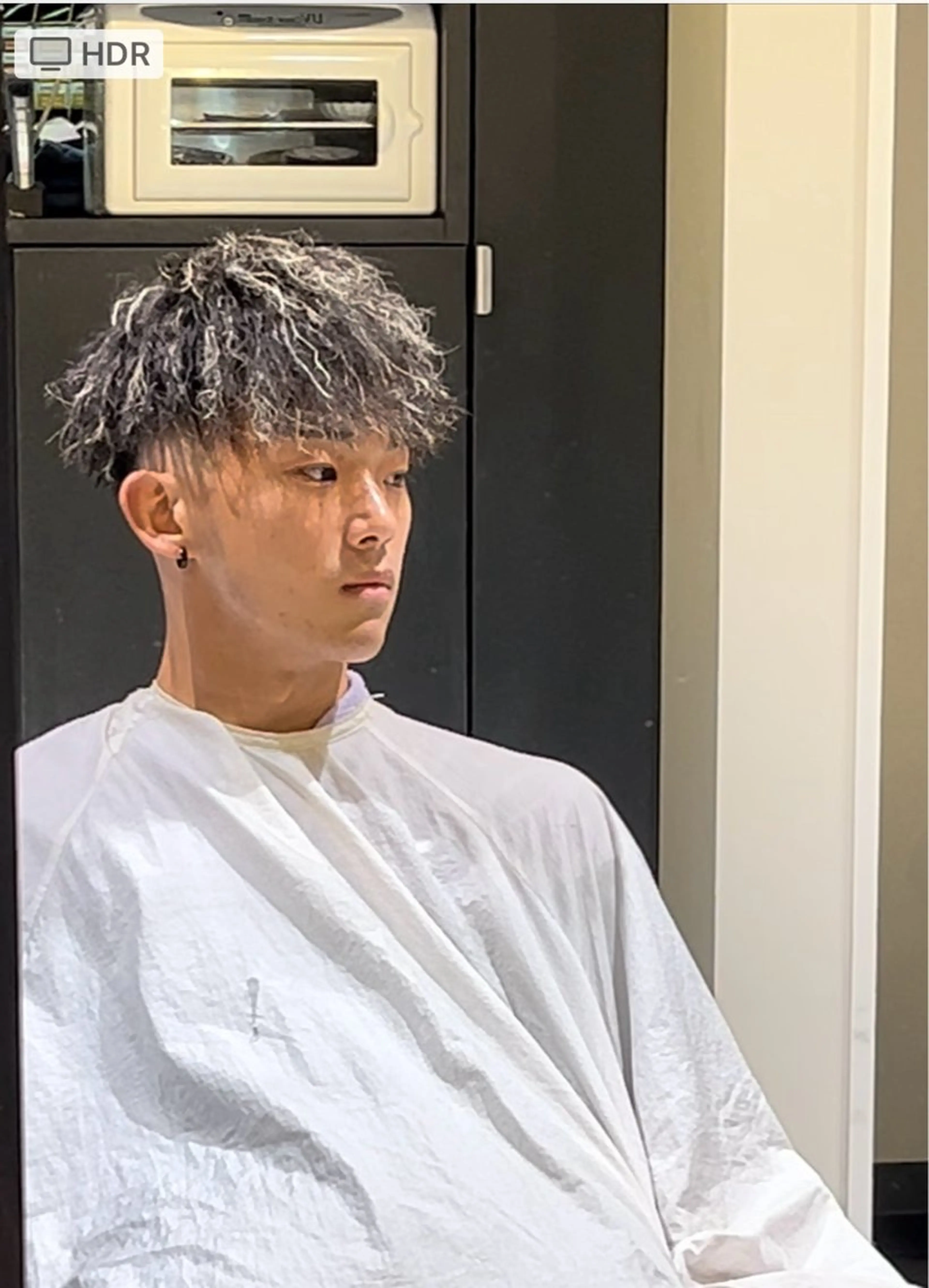 【土日、祝クーポン】メンズカット（フェード可）＋メッシュキャップブリーチ＋パーマ（お好きなパーマ）の写真