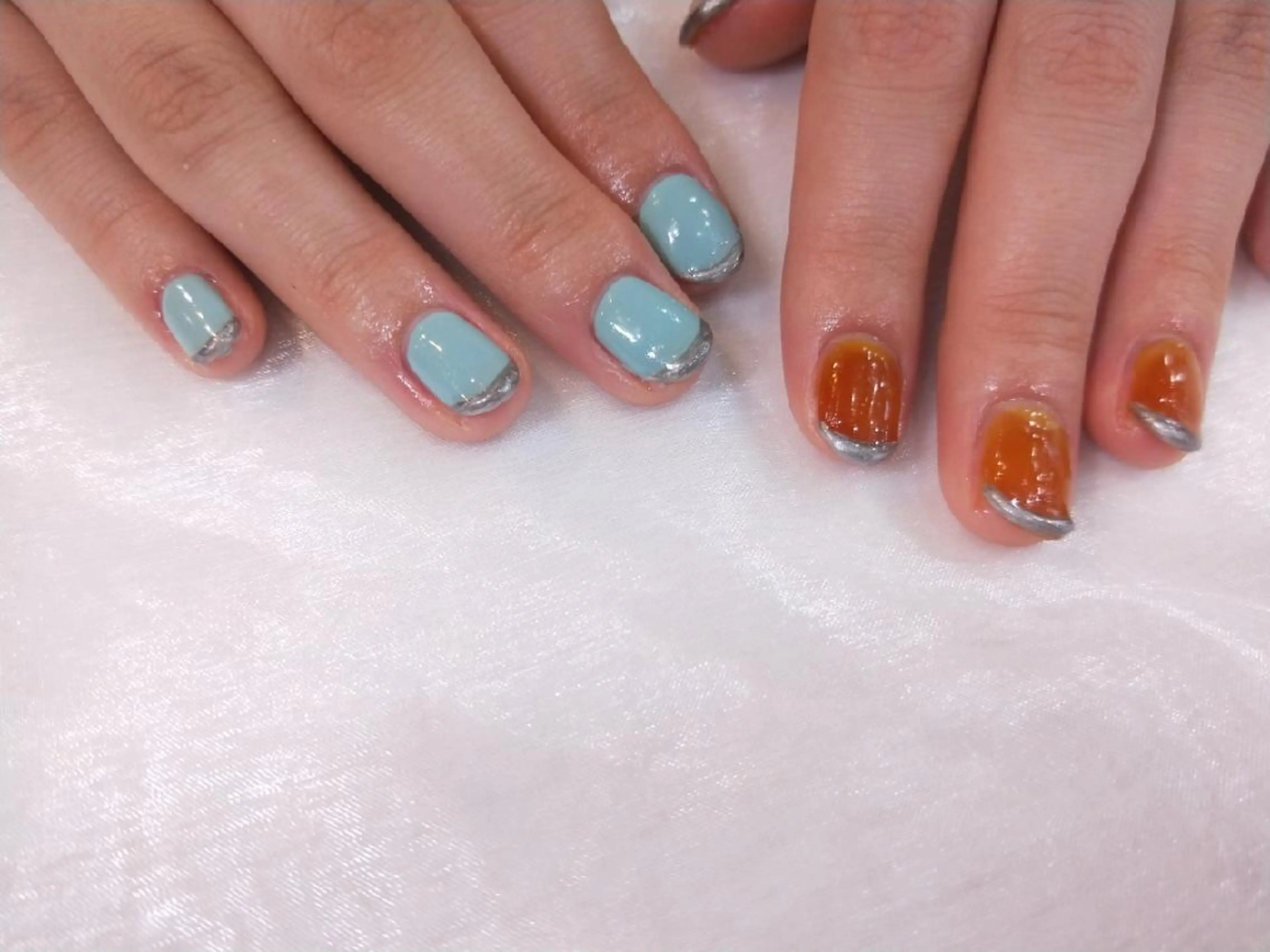 ネイル ハンドネイル ハンドケア R'well所属・はばすみれ🎀ﾈｲﾙ 光ﾌｪｲｼｬﾙ ﾍｱのネイルデザイン