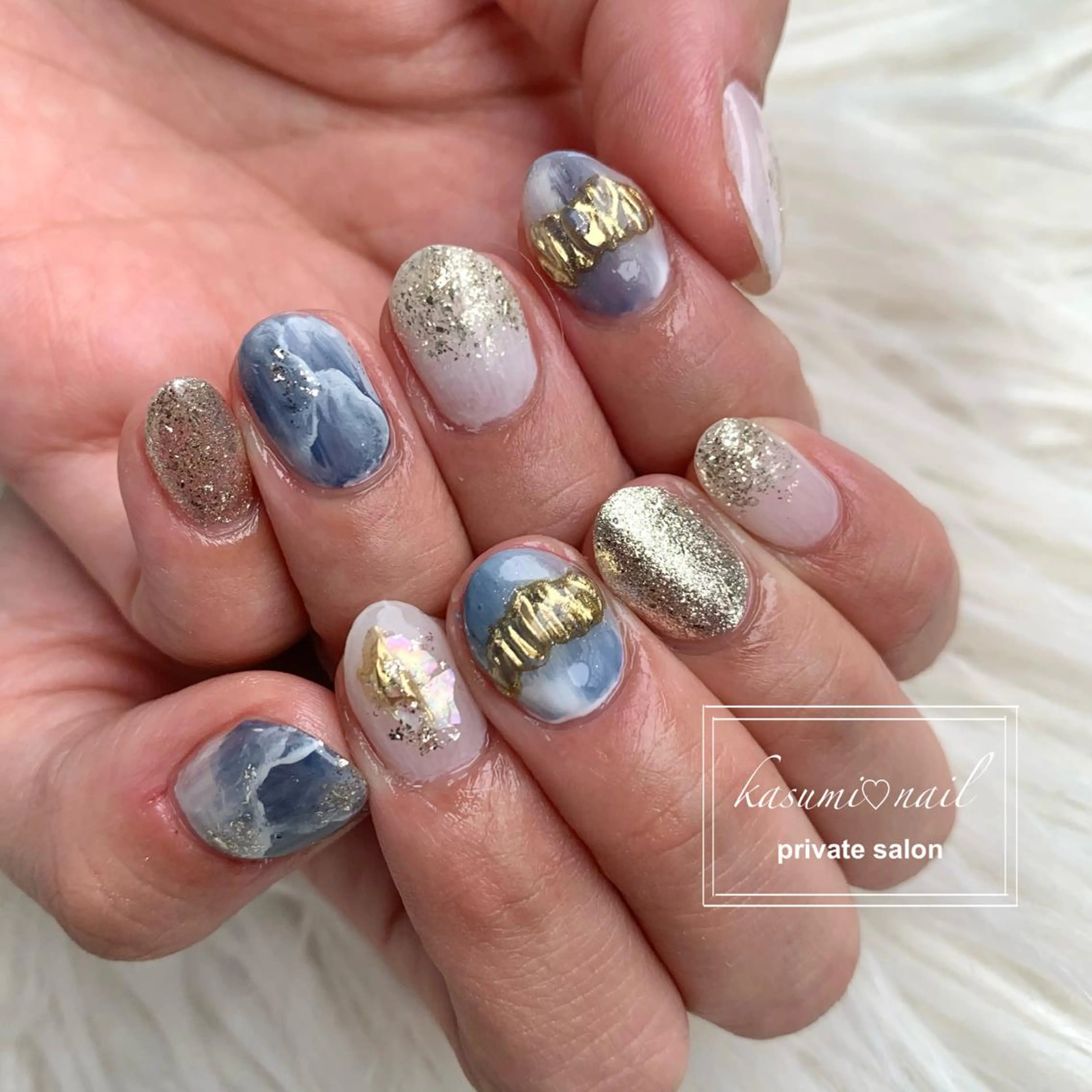 ネイル アートネイル フットネイル フレンチネイル ロングネイル マグネットネイル KASUMI♡ Nailのネイルデザイン