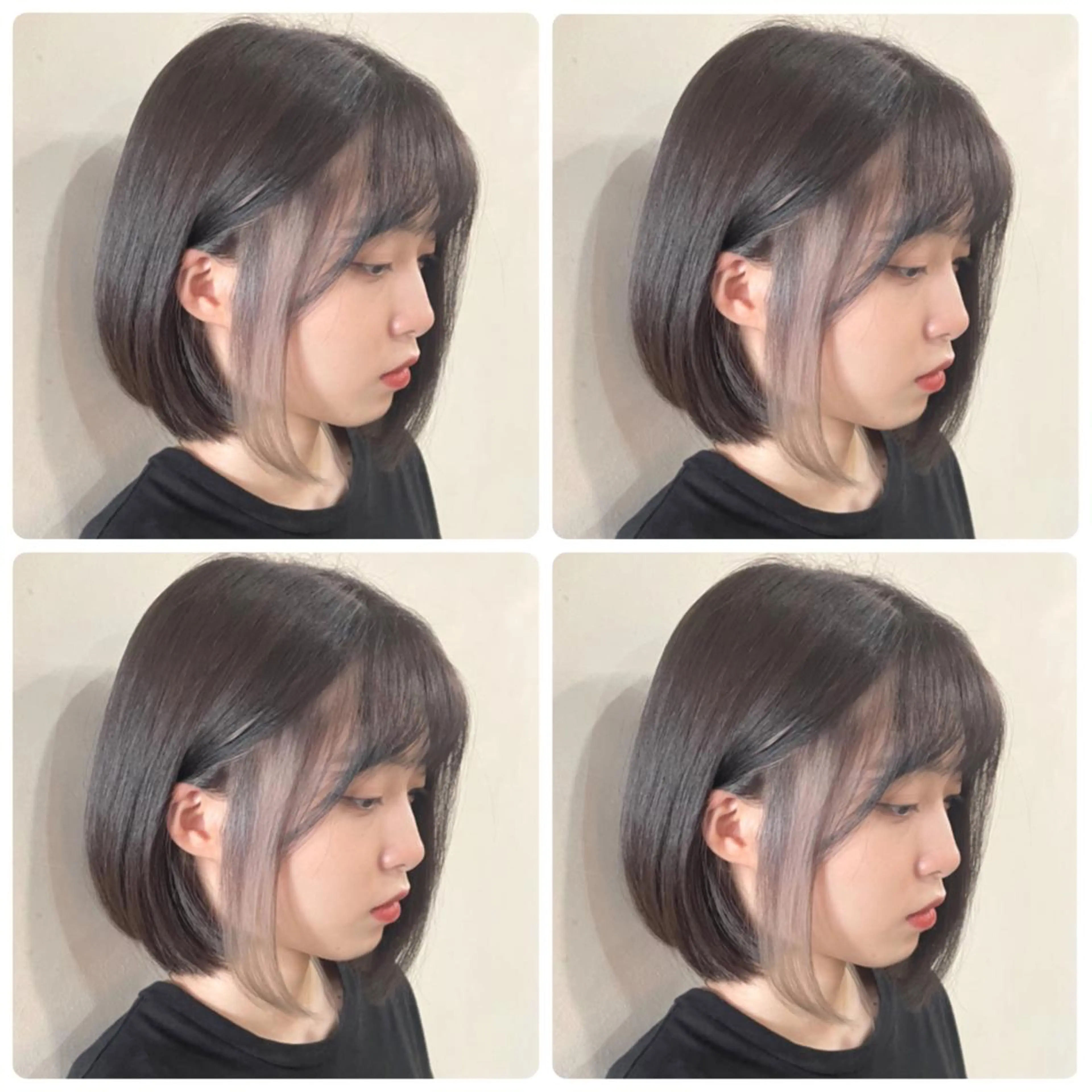 ショート カラー ショートボブ ハンサムショート 丸みショート デザインカラー ハイライトカラー ヘアカラー 京都大人女性ショート 徒歩1分/秋山のヘアスタイル