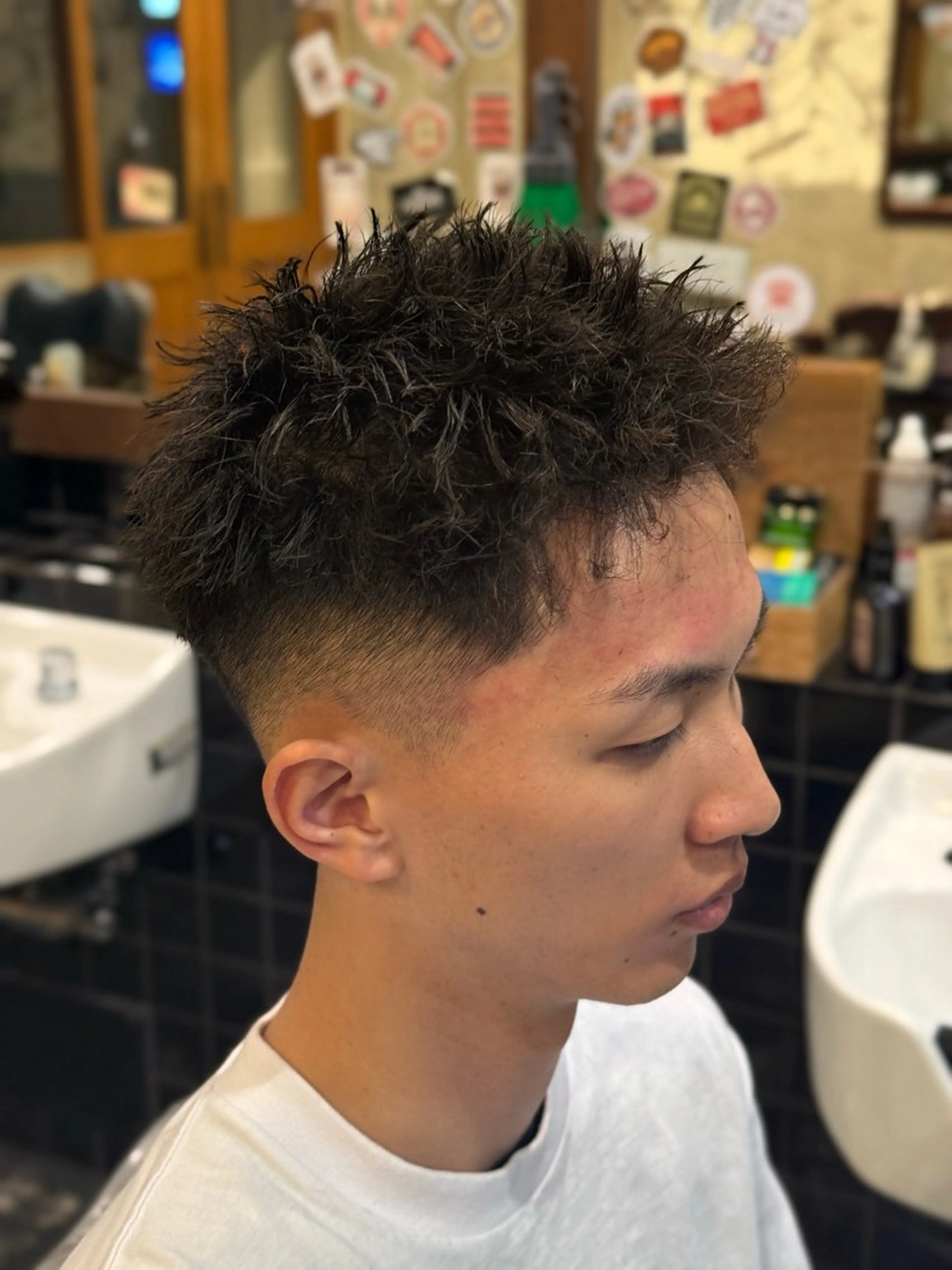 ショート パーマ 中居 優弥のヘアスタイル