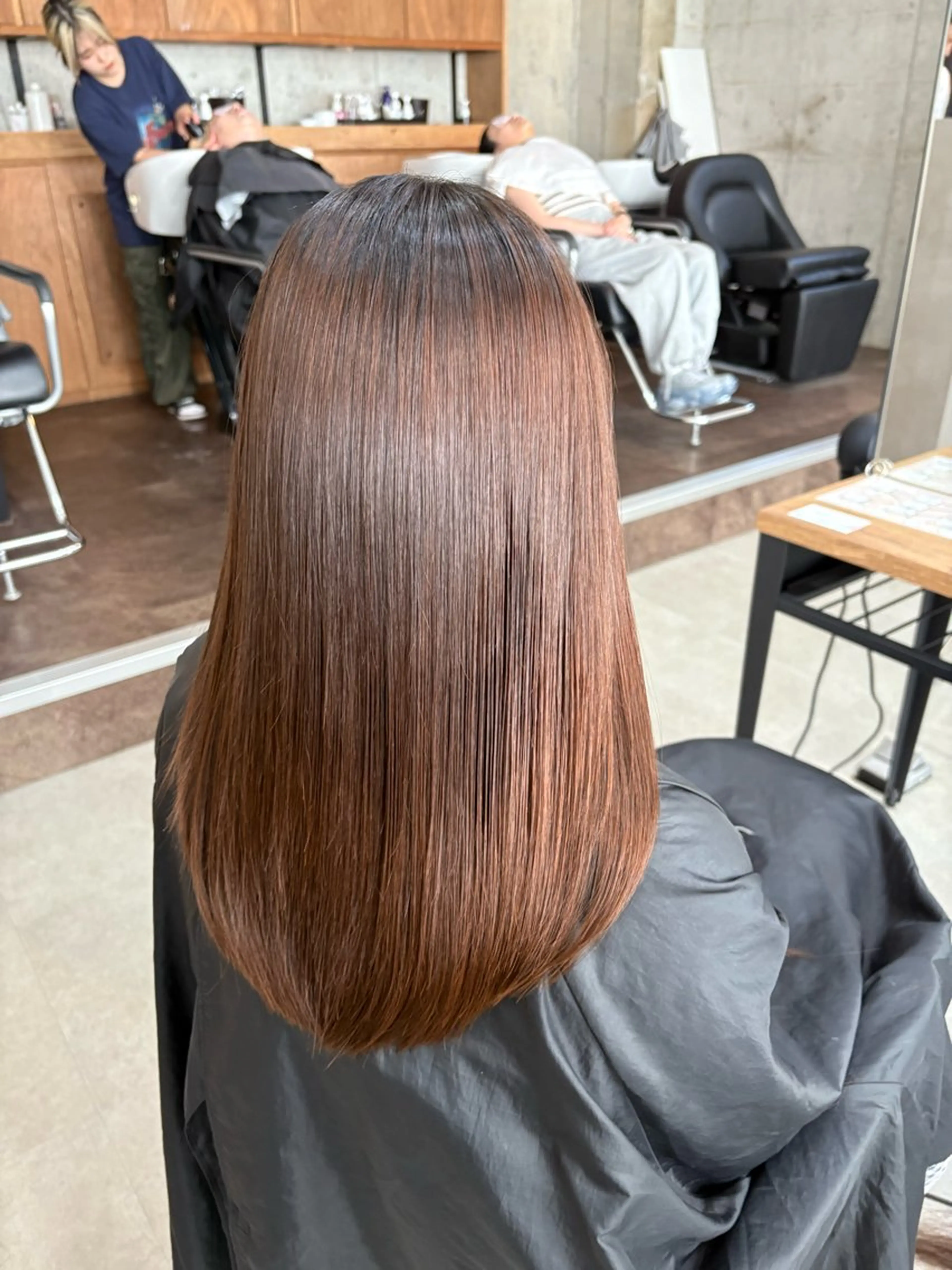 ロング カット 縮毛矯正 髪質改善／縮毛矯正 関根青葉のヘアスタイル