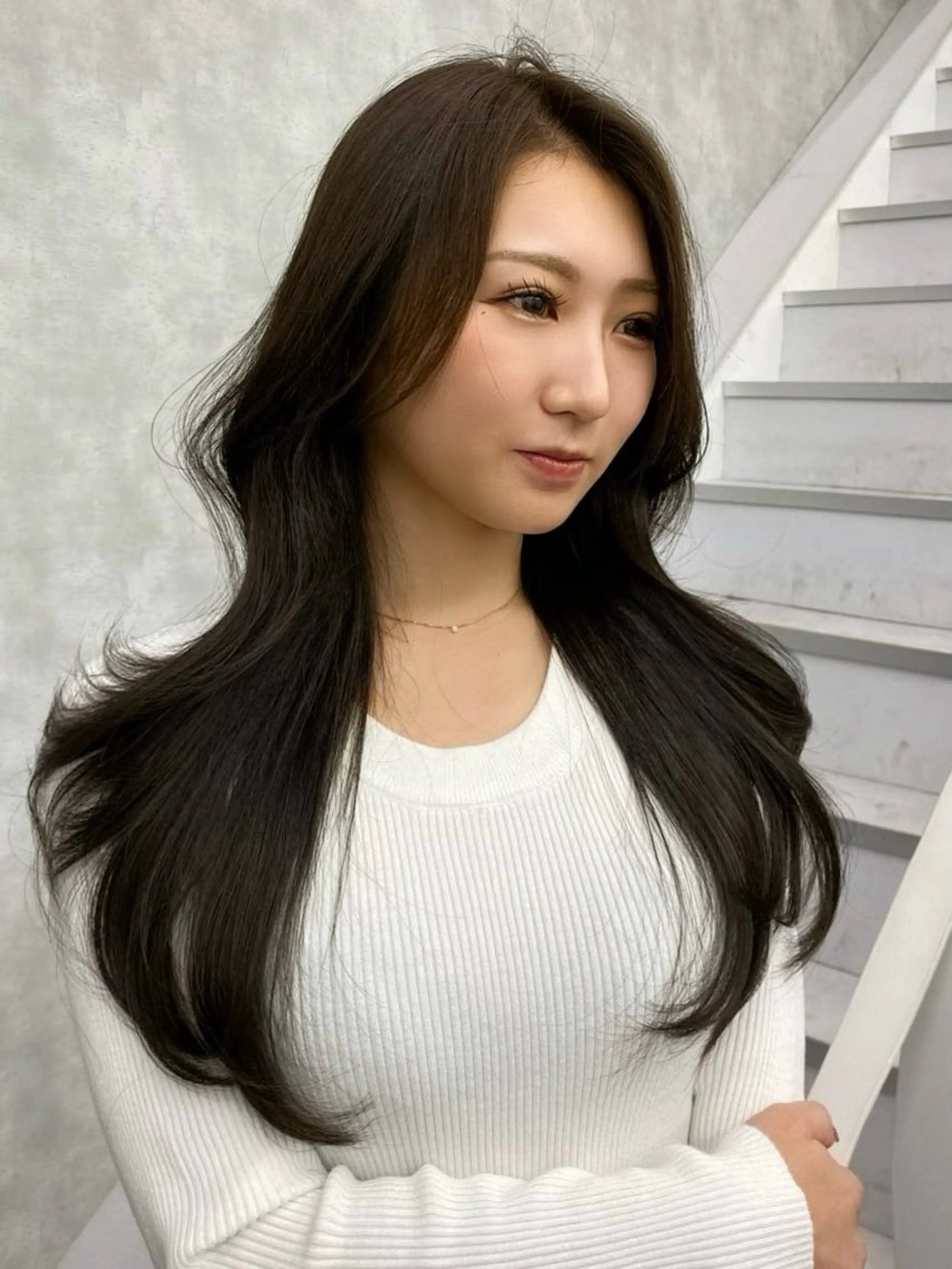 ロング カラー 韓国風ヘア レイヤーカット レイヤー/艶カラー /韓国ヘア/高松のヘアスタイル