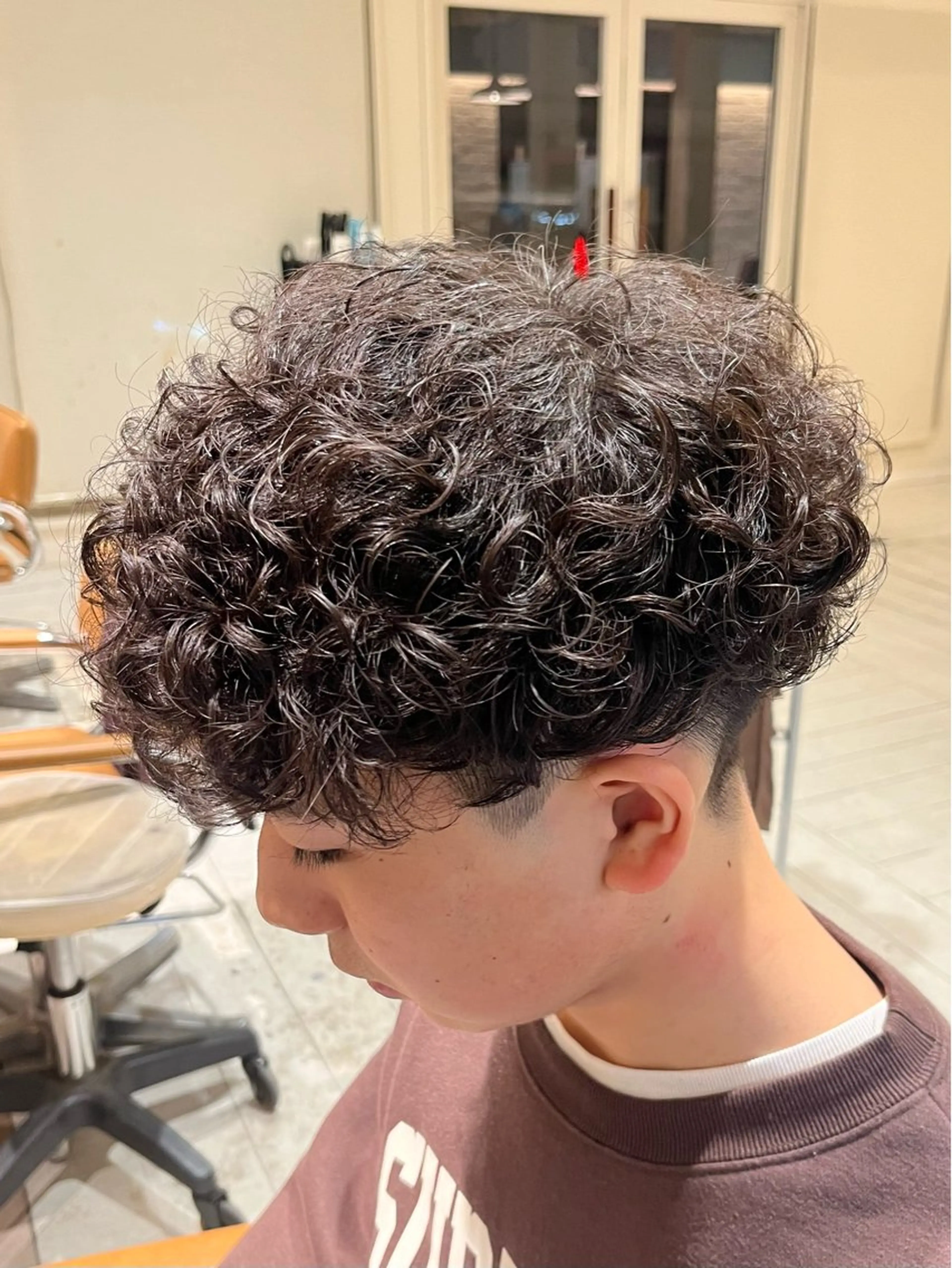 パーマ メンズ スペインカール カット パーマ BLUE       hair＆Life所属・メンズ特化 山崎  蓮のヘアスタイル