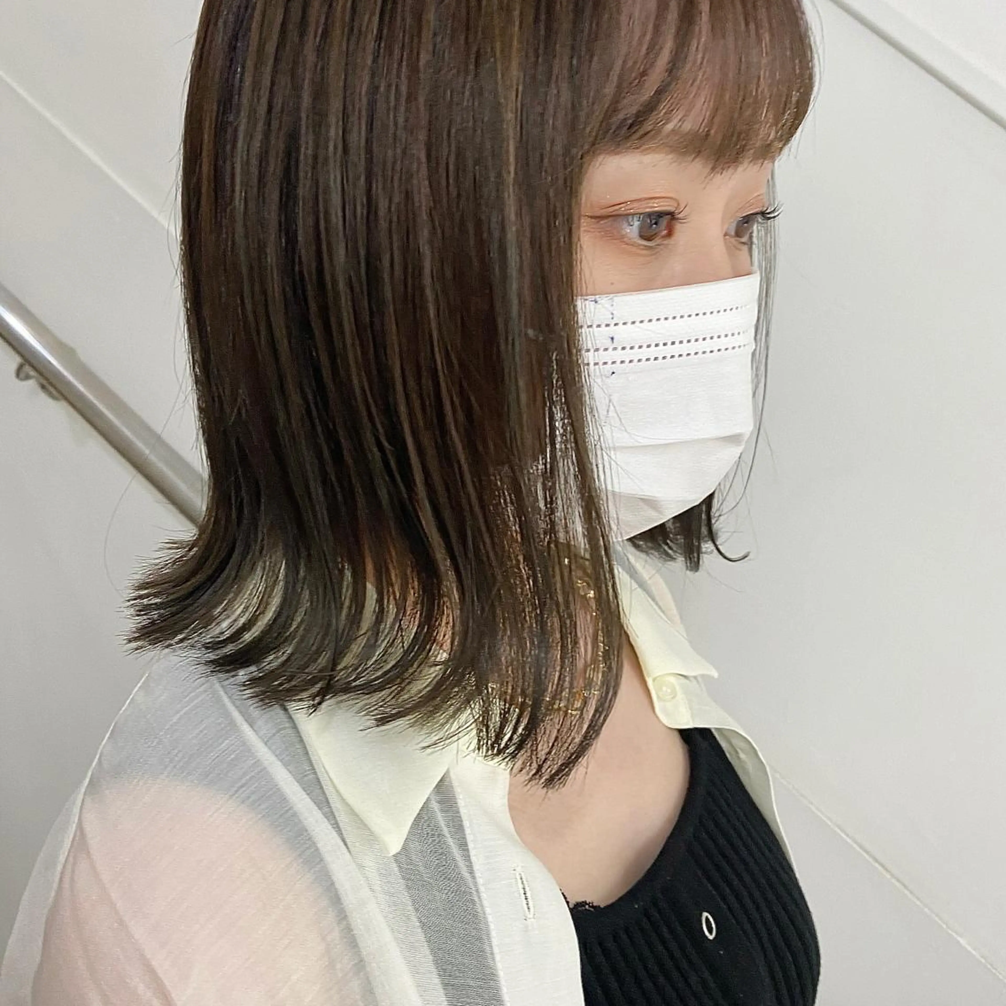 ミディアム ハイライト ハル🌸柔色/ ブリーチなし/艶髪のヘアスタイル