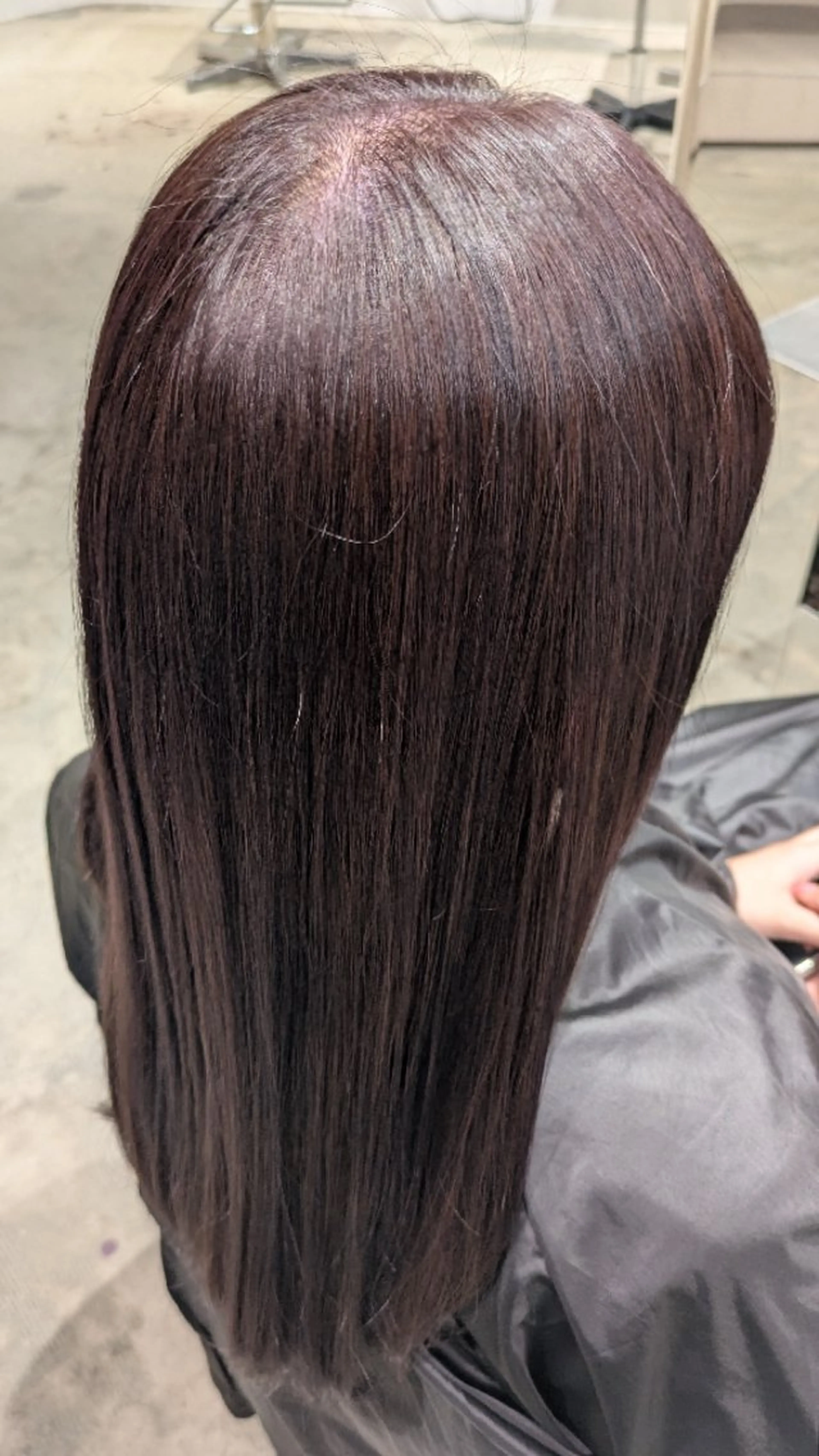 カラー ブリーチ ピンクカラー バイオレットカラー バイオレットピンク ヘアカラー 縮毛矯正💕艶カラー 金川萌萌のヘアスタイル