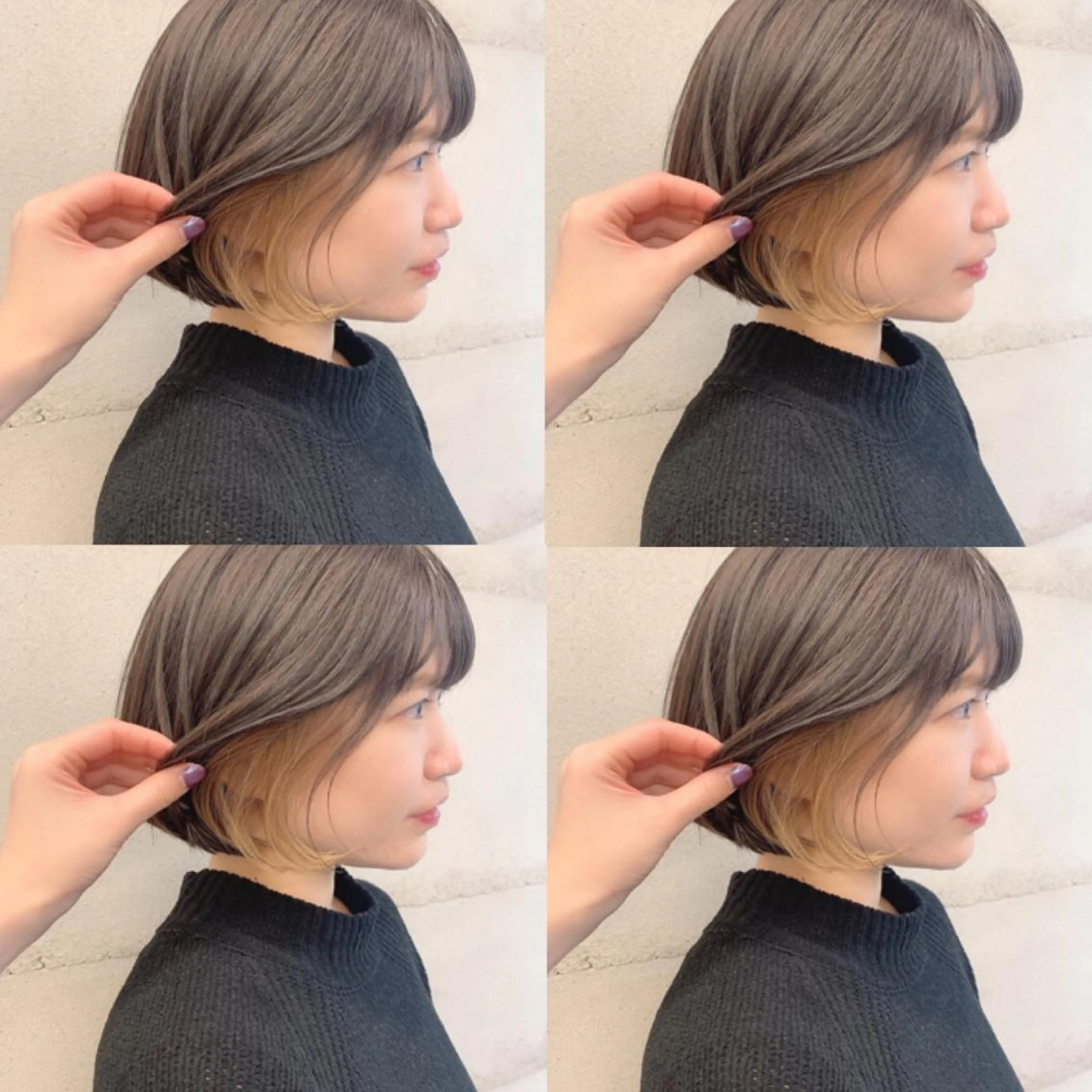 ショート カラー 透明感/オリーブ/ グレージュ/YUKAのヘアスタイル