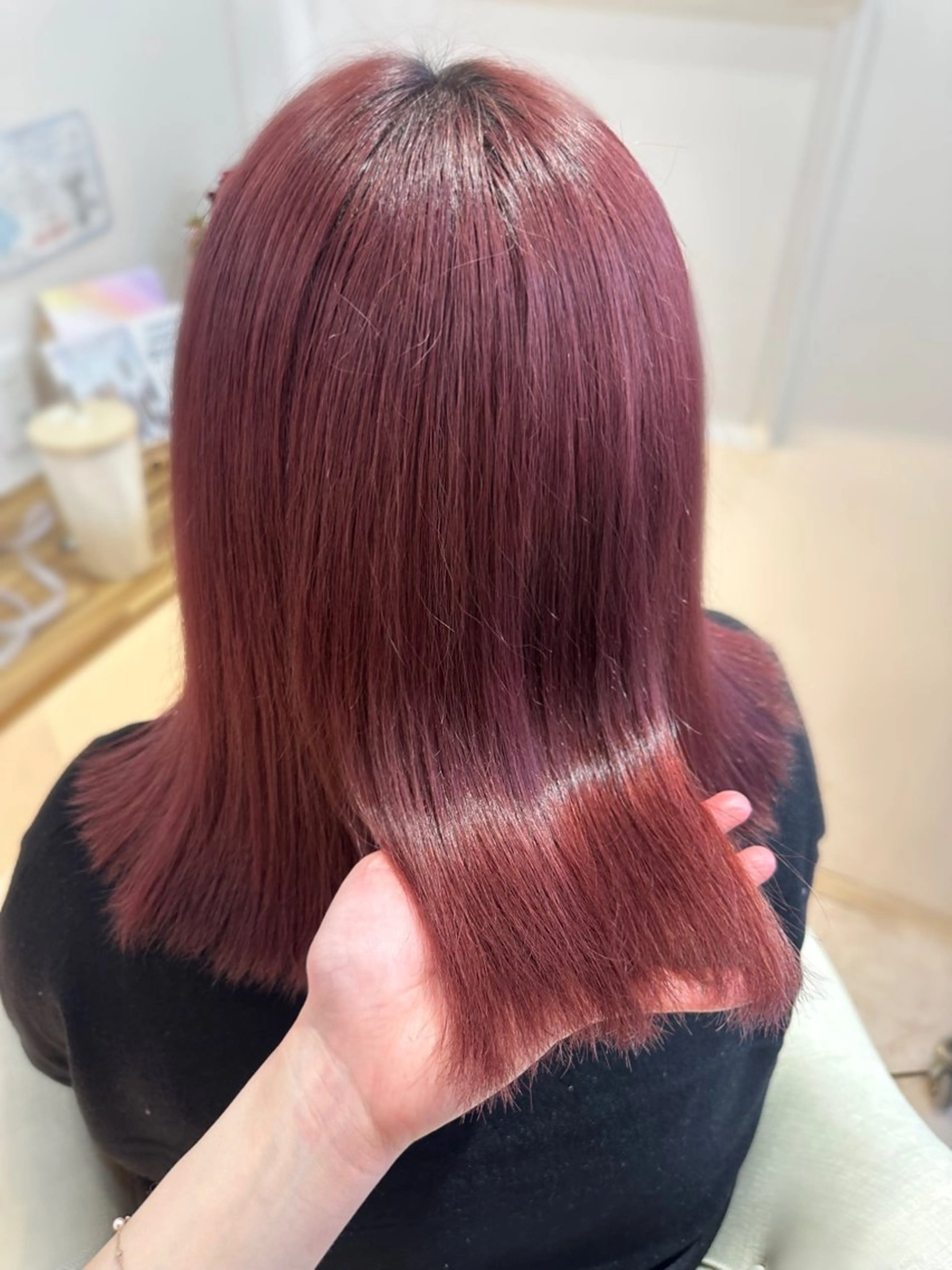 ミディアム カラー Rio🎀 カラー/顔周りカットのヘアスタイル