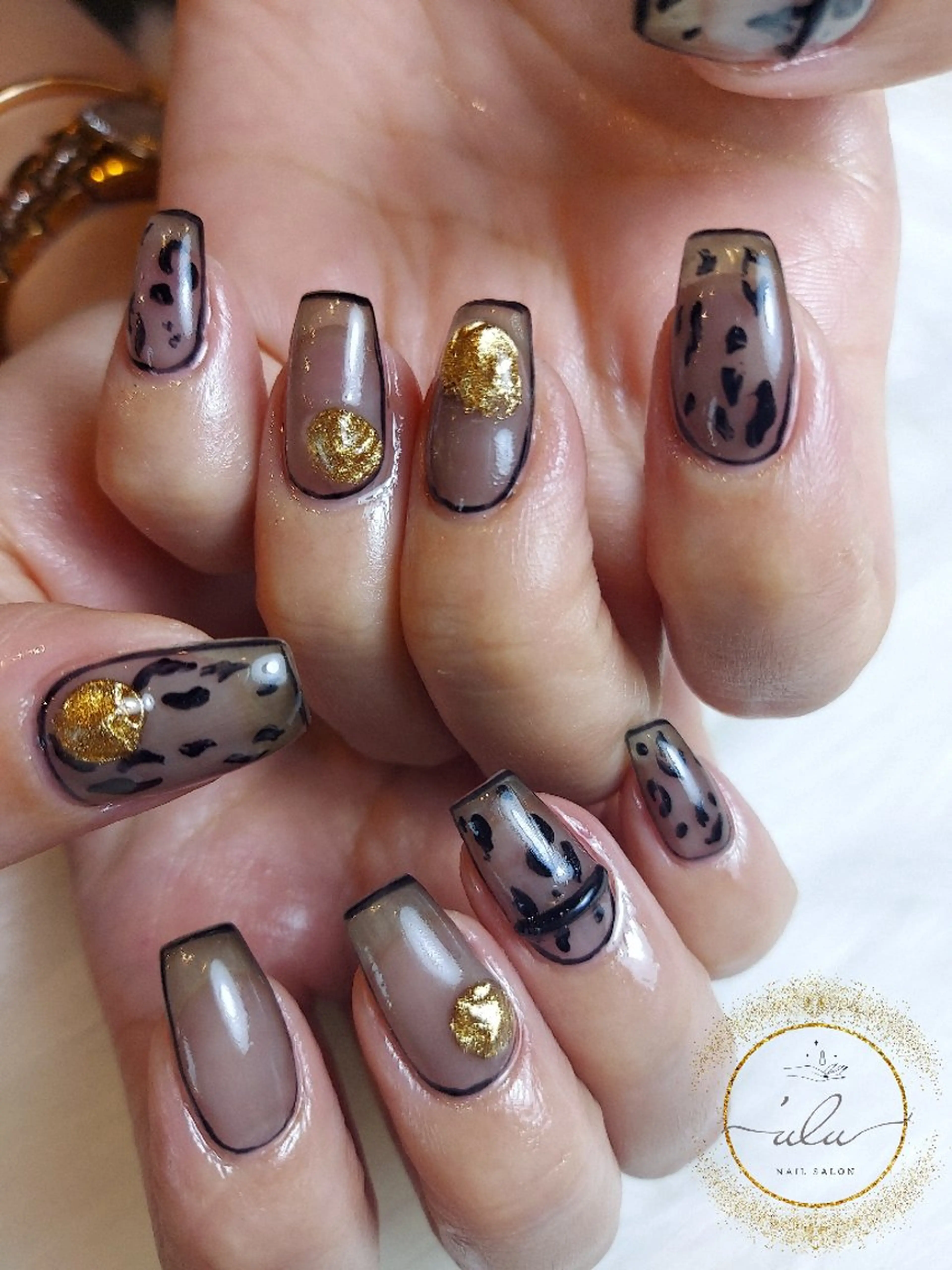 ネイル アニマル柄 ハンドネイル Nailsalon 'uluのネイルデザイン