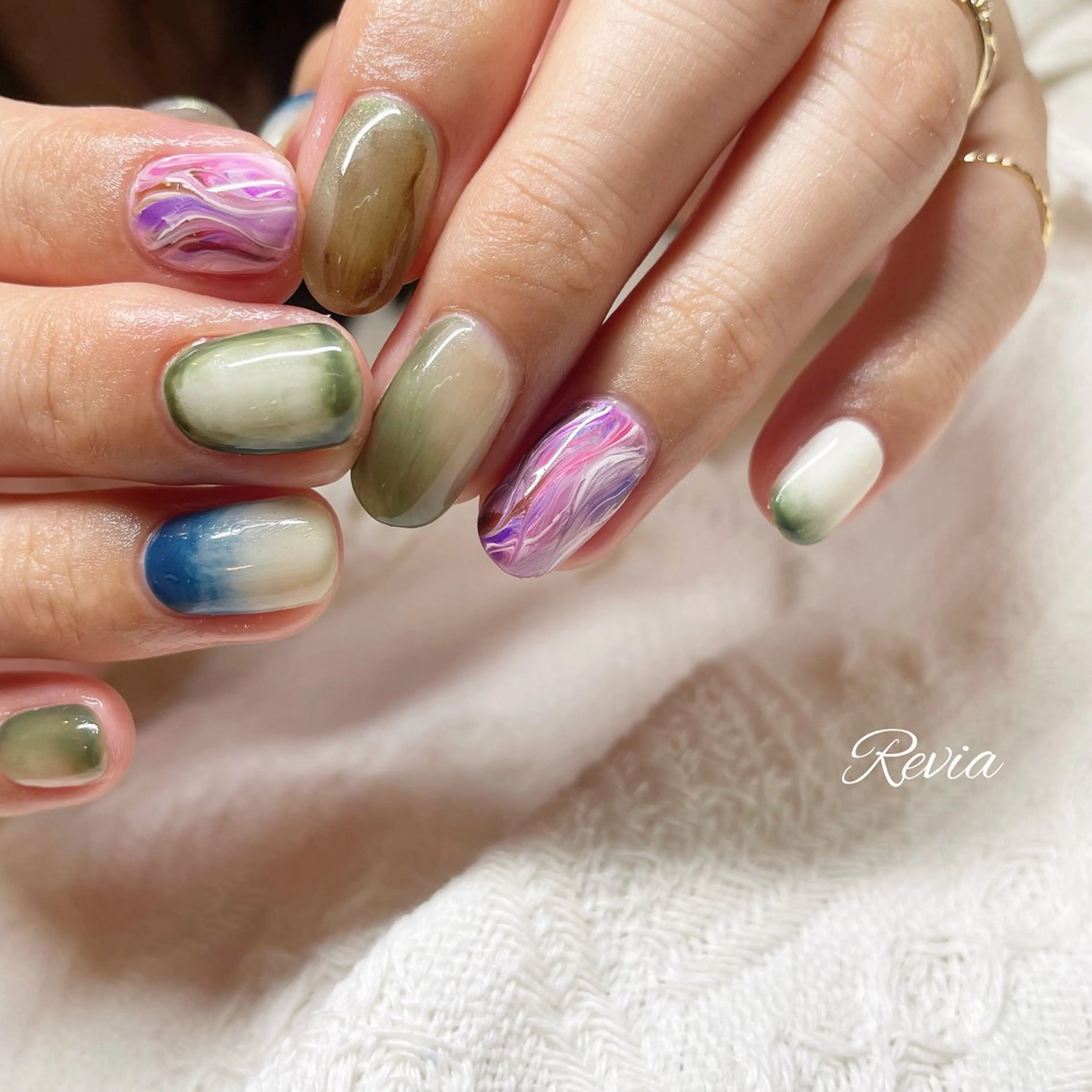 ネイル ハンドネイル revia所属・ERI Nailistのネイルデザイン