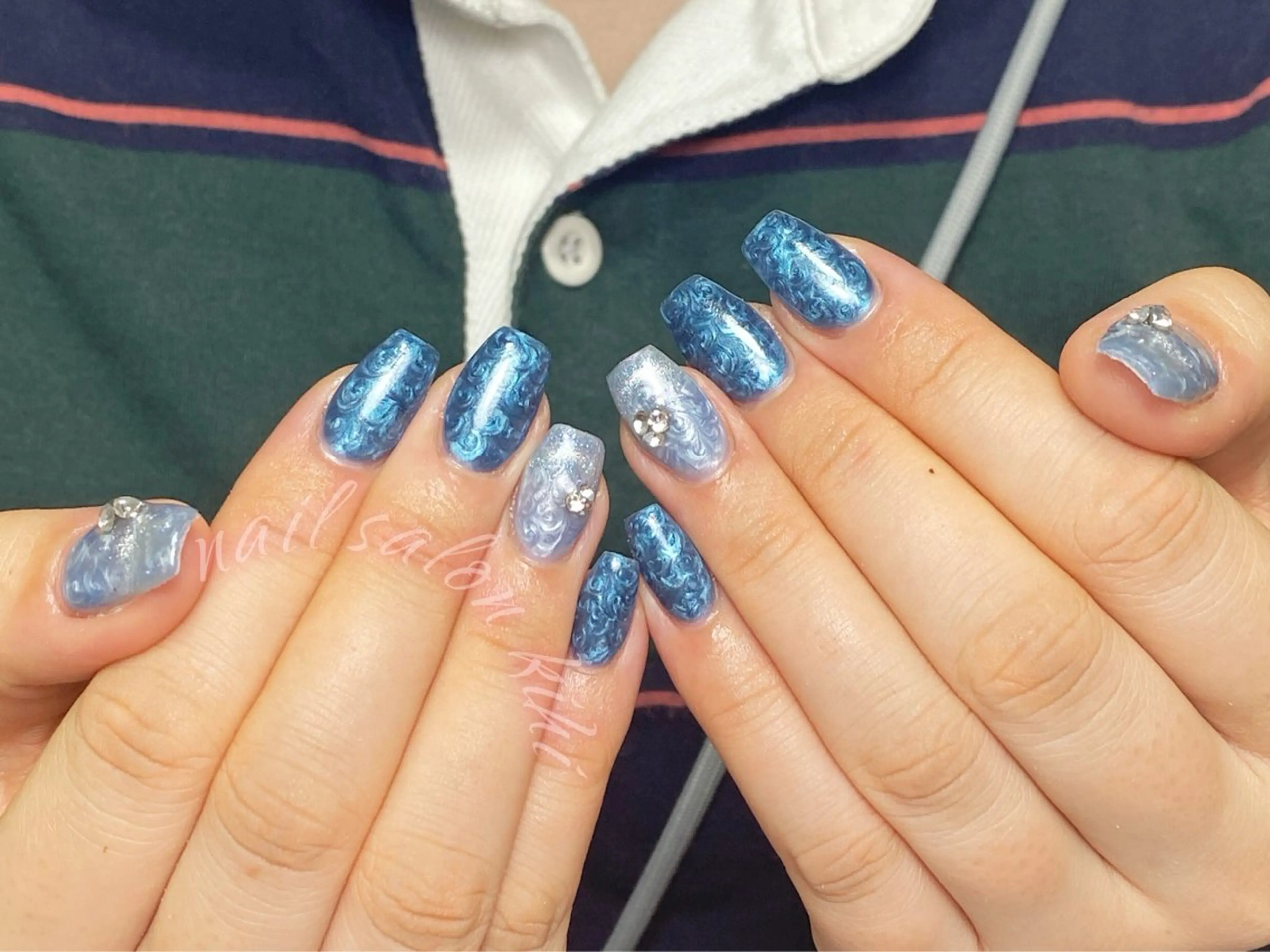 ネイル アートネイル フレンチネイル ジェルネイル グラデーション 韓国ネイル ハンドネイル 💕鈴木ユリ パラジェル/オフ無料のネイルデザイン