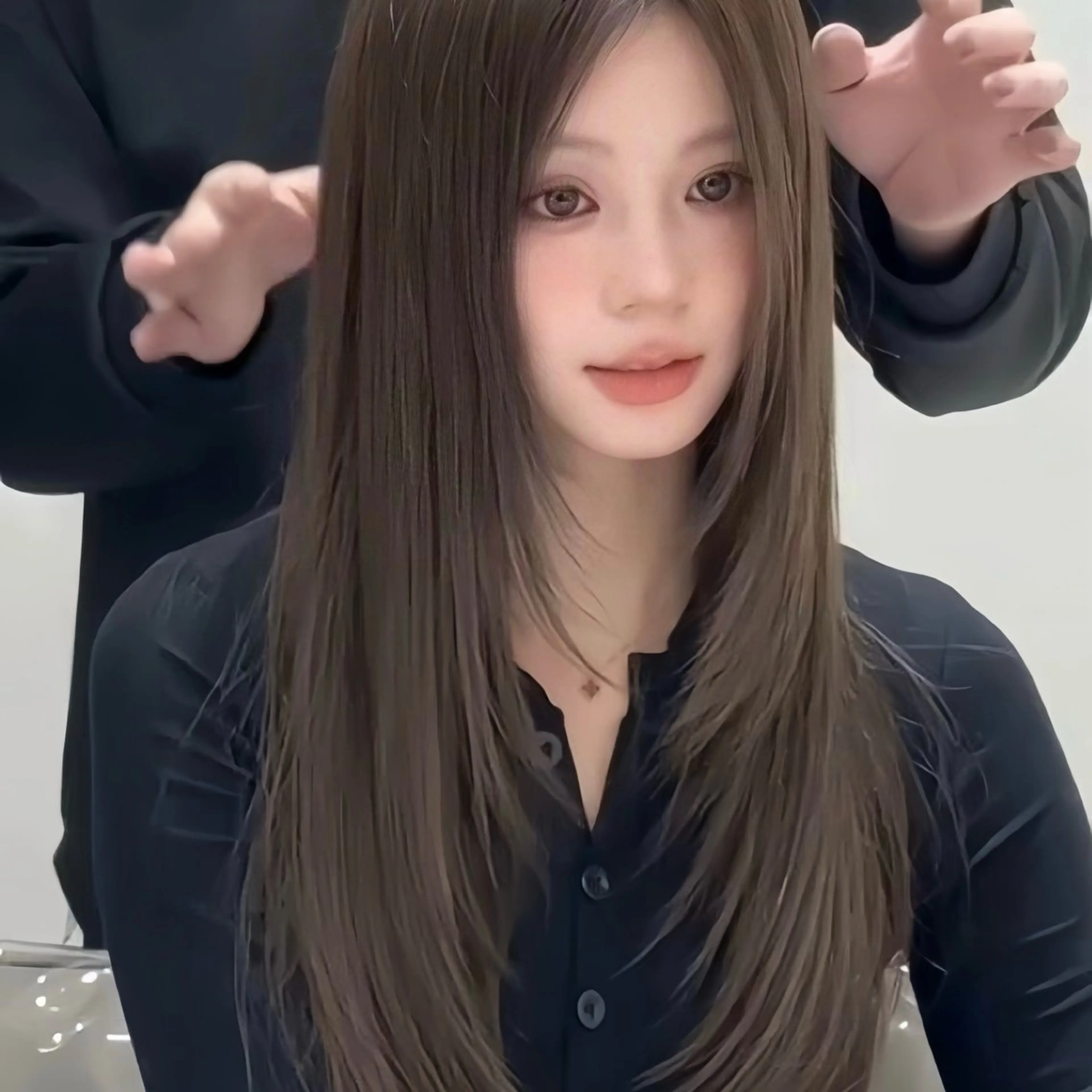 ロング 似合わせカット♡ 韓国レイヤーのヘアスタイル