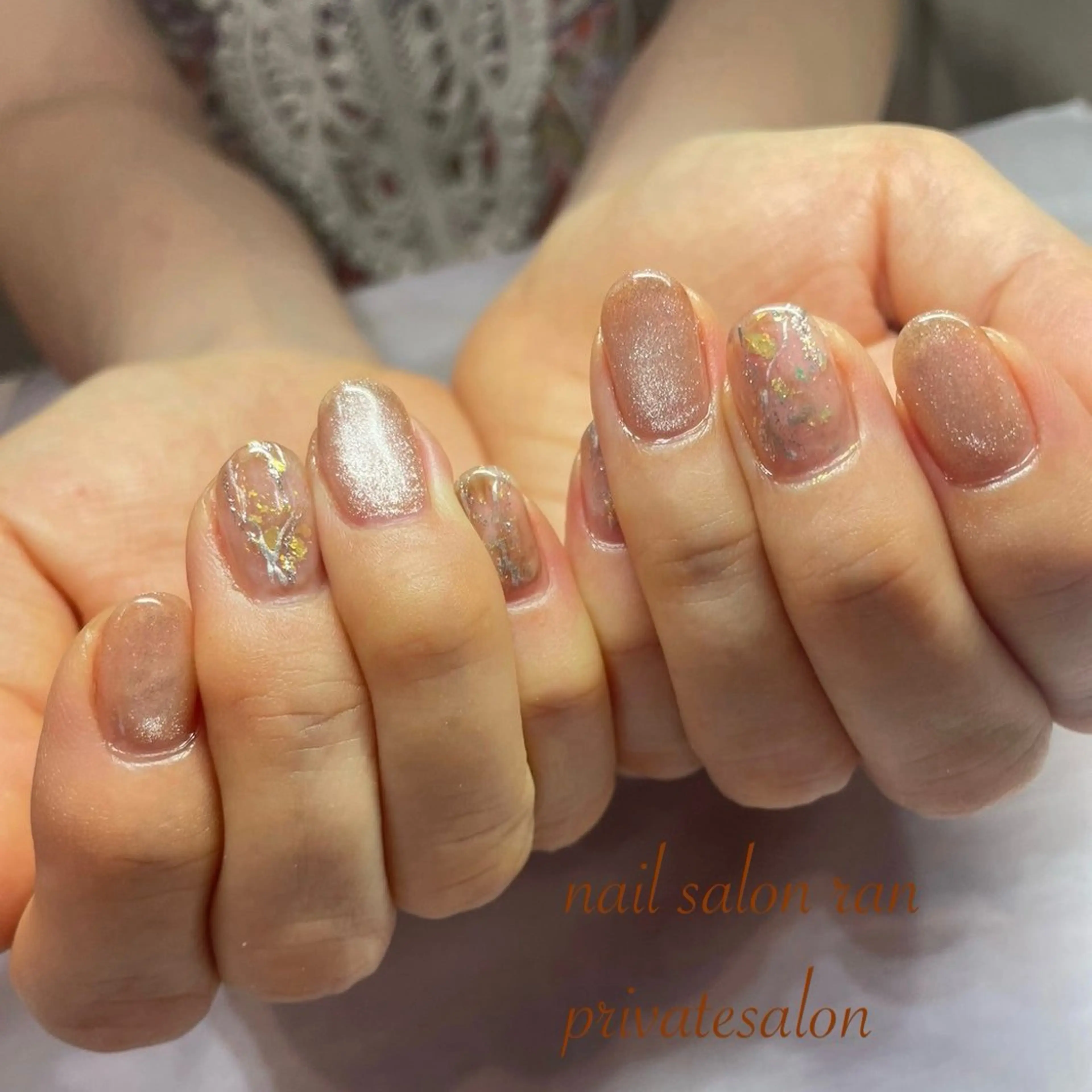 ネイル ラメ(グリッター) マグネットネイル ニュアンスネイル nailsalon ranのネイルデザイン