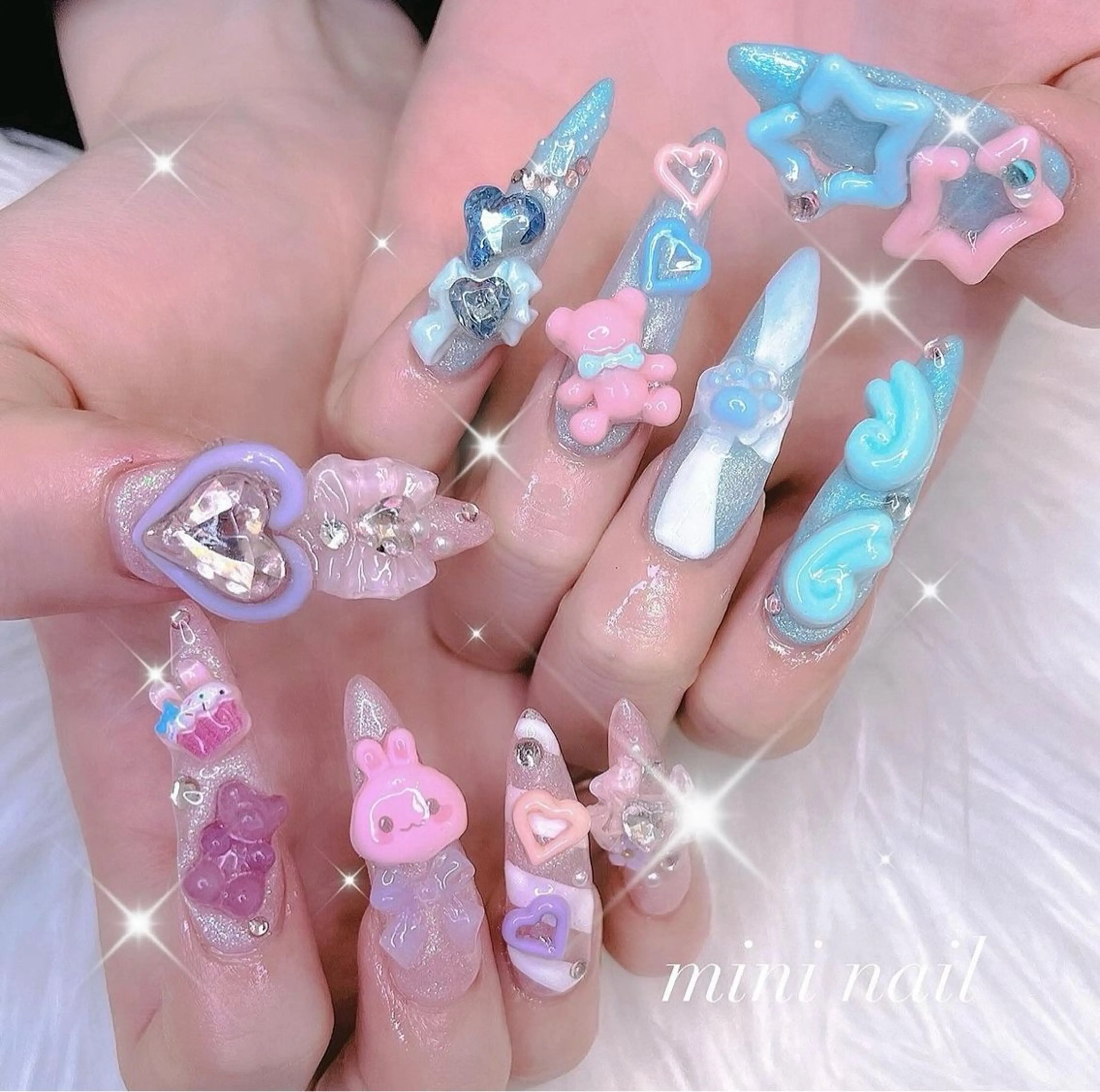 ネイル ロングネイル スカルプネイル mini nailのネイルデザイン