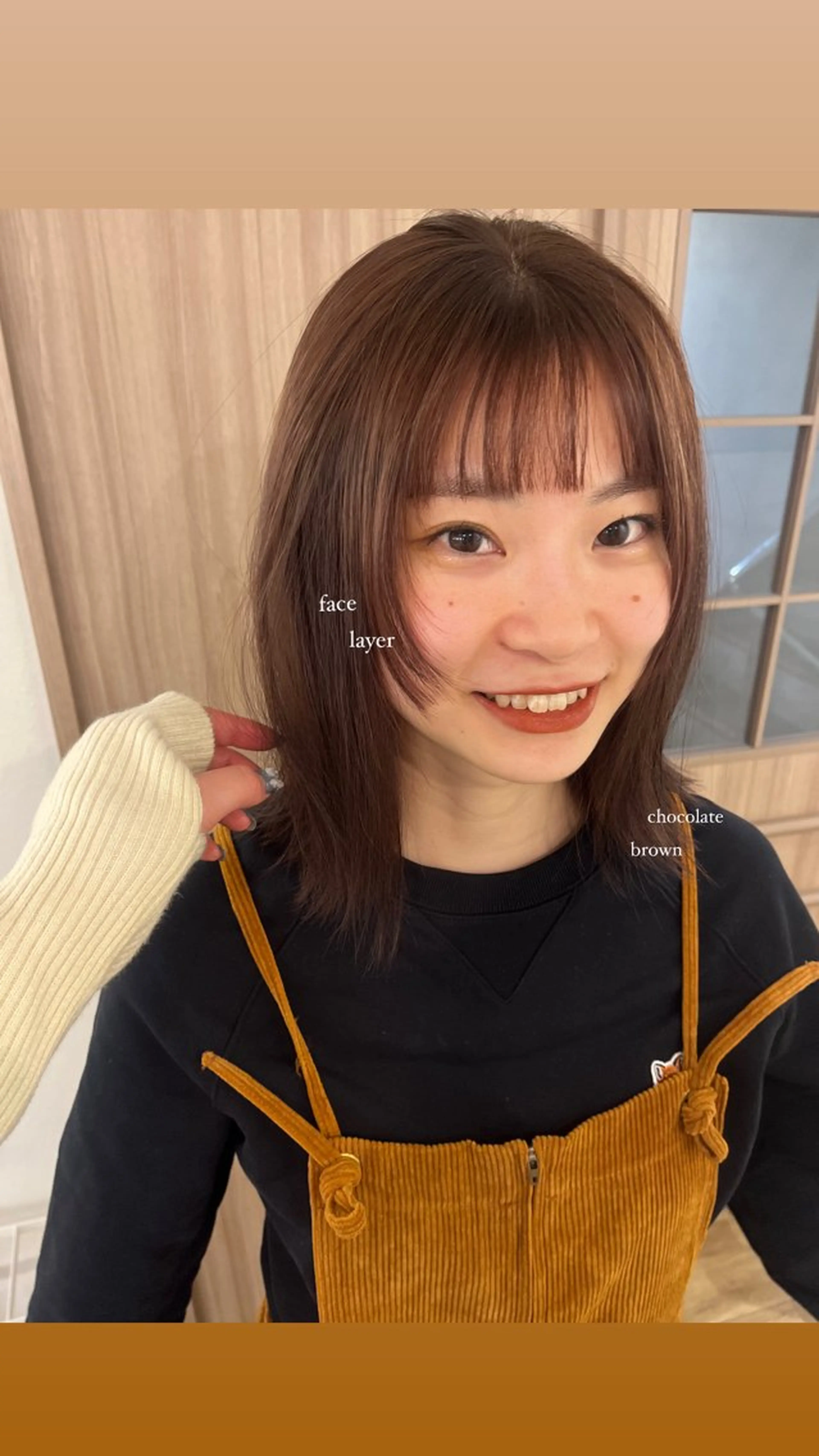 ミディアム Garland  Ginza所属・モモ🍑 レイヤー/ボブ/暖色のヘアスタイル