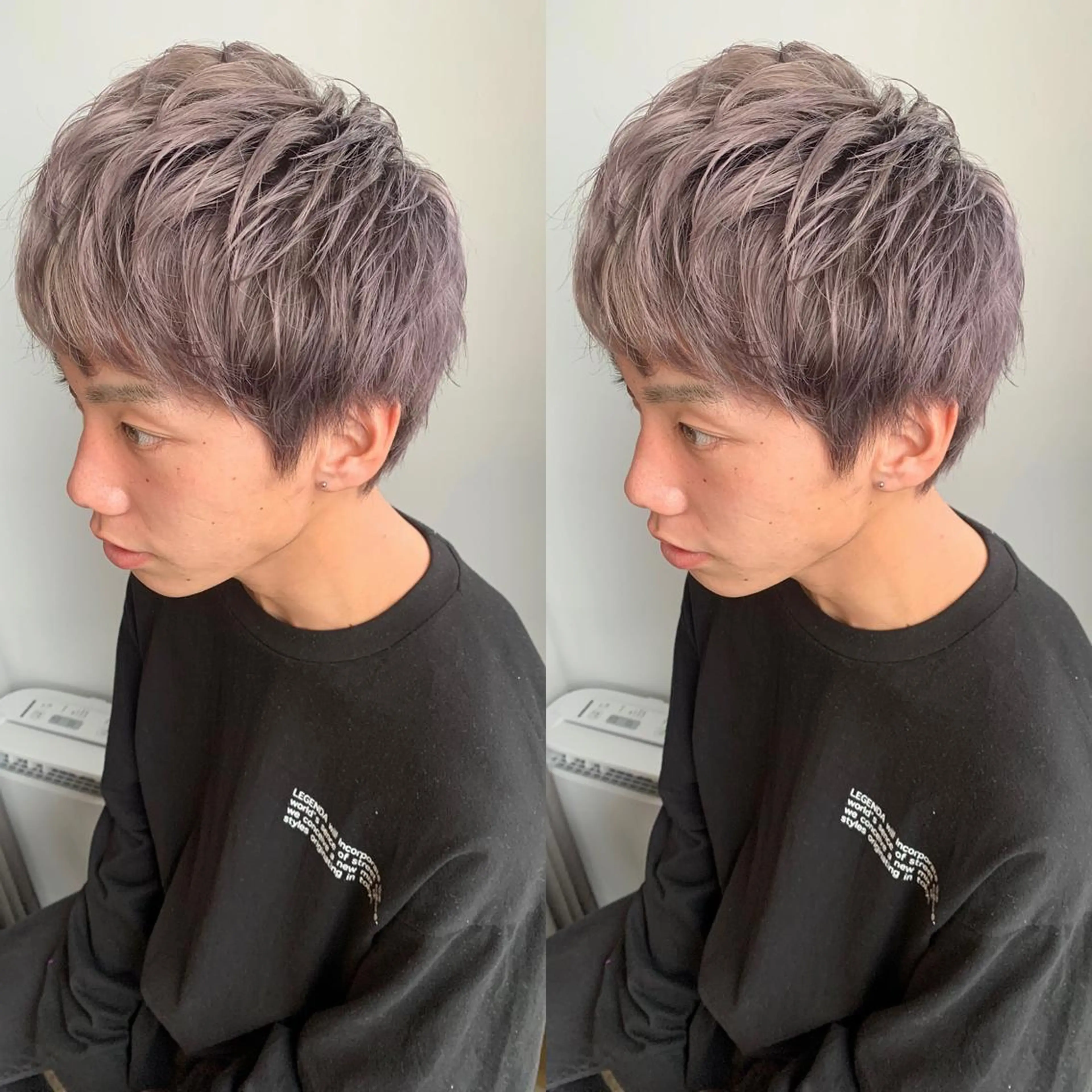 ショート カラー ヘアカラー トリートメント ヘアセット ✨艶ブリーチカラー ✨四ノ宮裕己のヘアスタイル