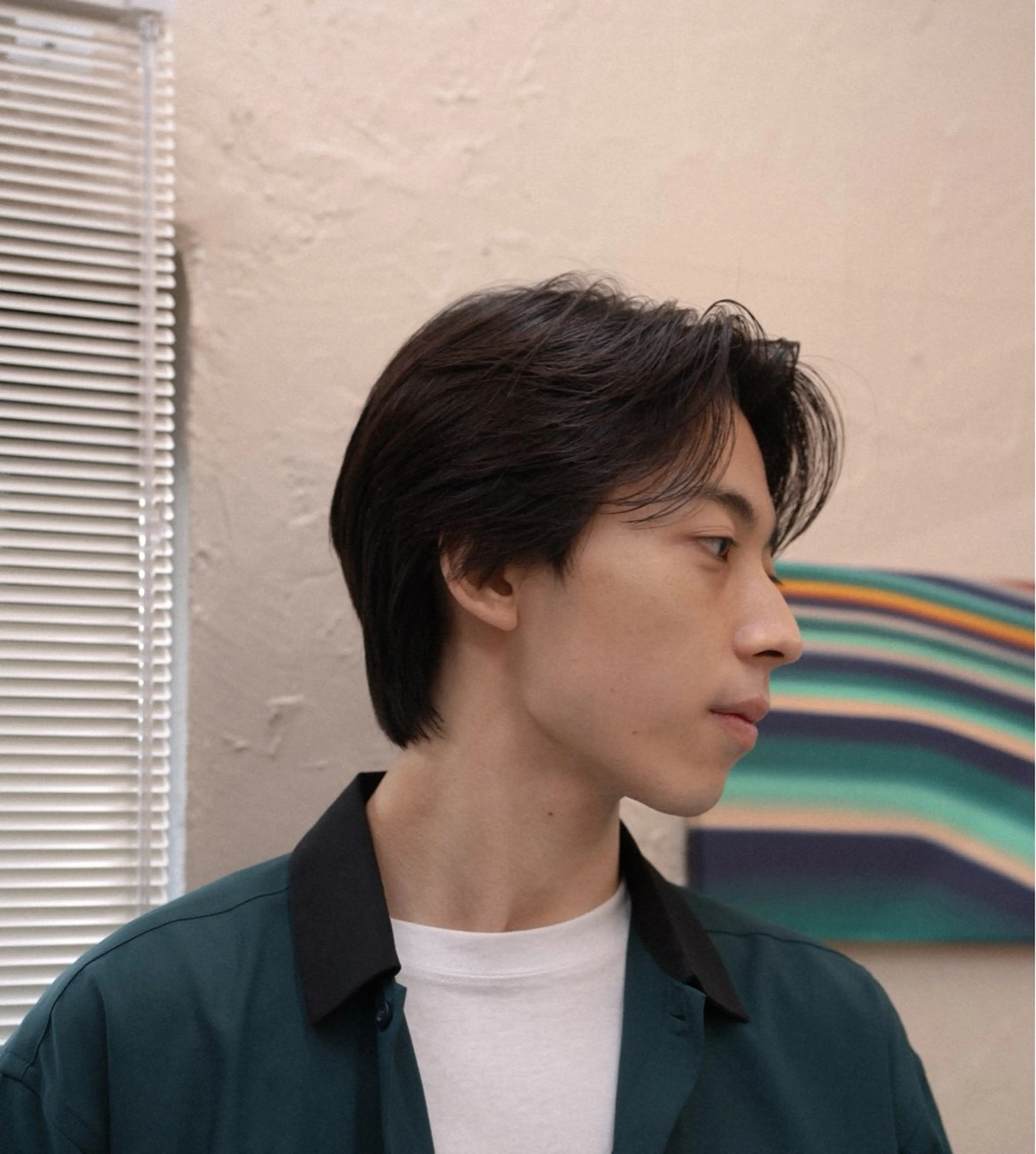 ショート カラー パーマ メンズ センターパート 🔗メンズサロン🔗 Kieのヘアスタイル