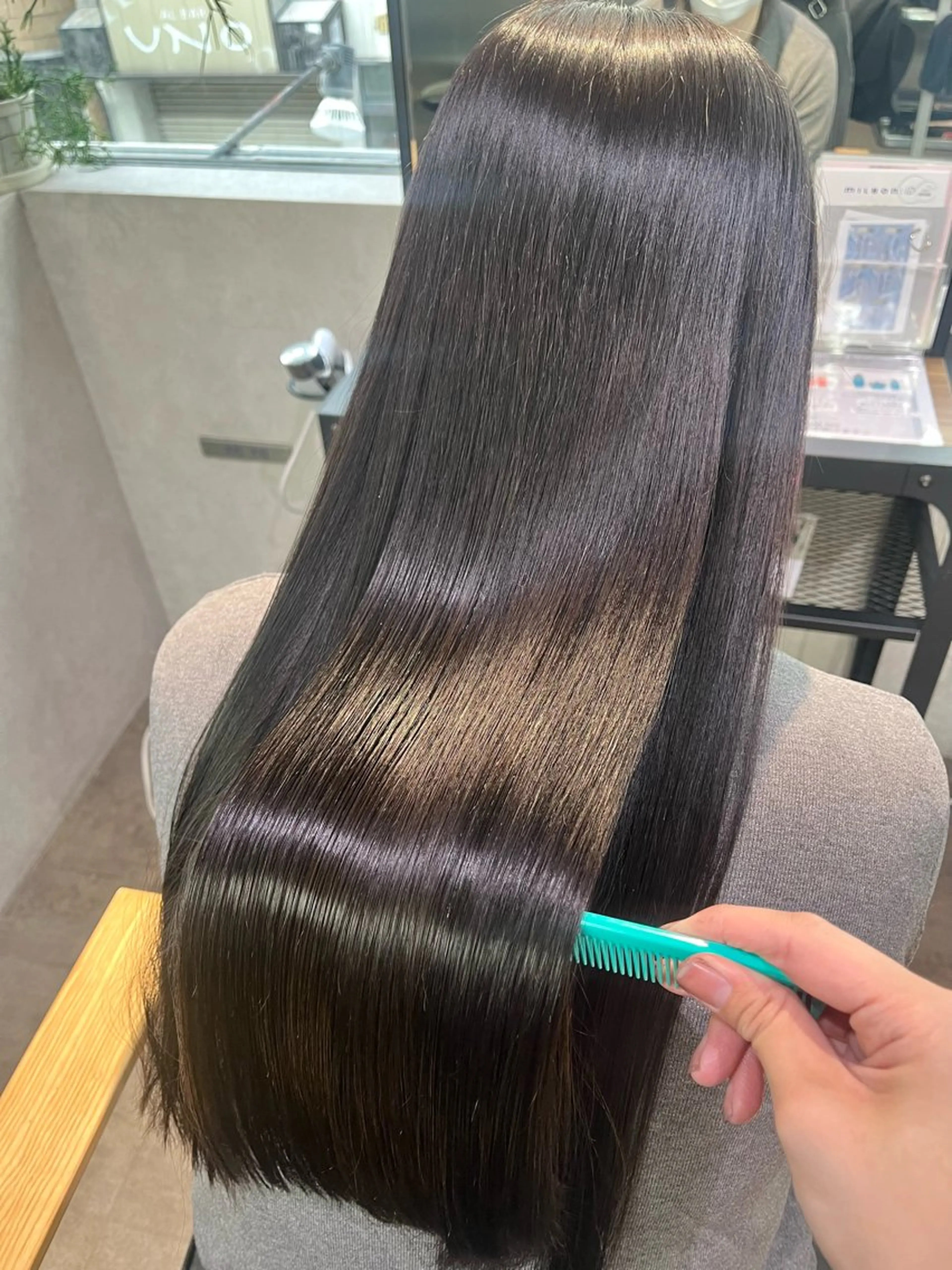 ロング カラー 黒髪 透明感カラー ラベンダーカラー 髪質改善 トリートメント ヘアカラー トリートメント 艶ハイトーン/ 輝保🤍✨のヘアスタイル