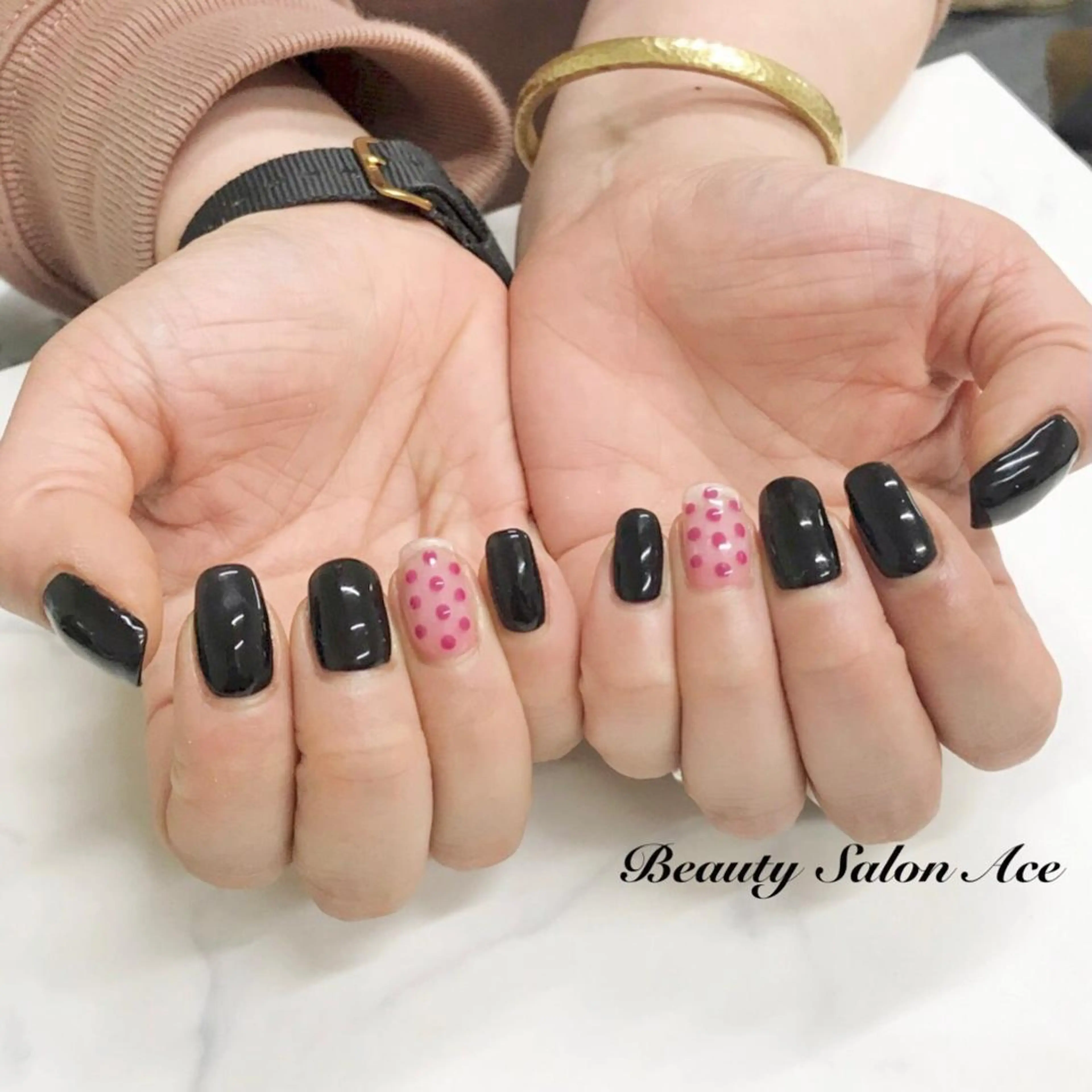 ネイル シンプルネイル ハンドネイル ハンドケア Beauty Salon Ace(ネイルサロン エース)所属・池袋フィルイン Ace♡長さだしのネイルデザイン