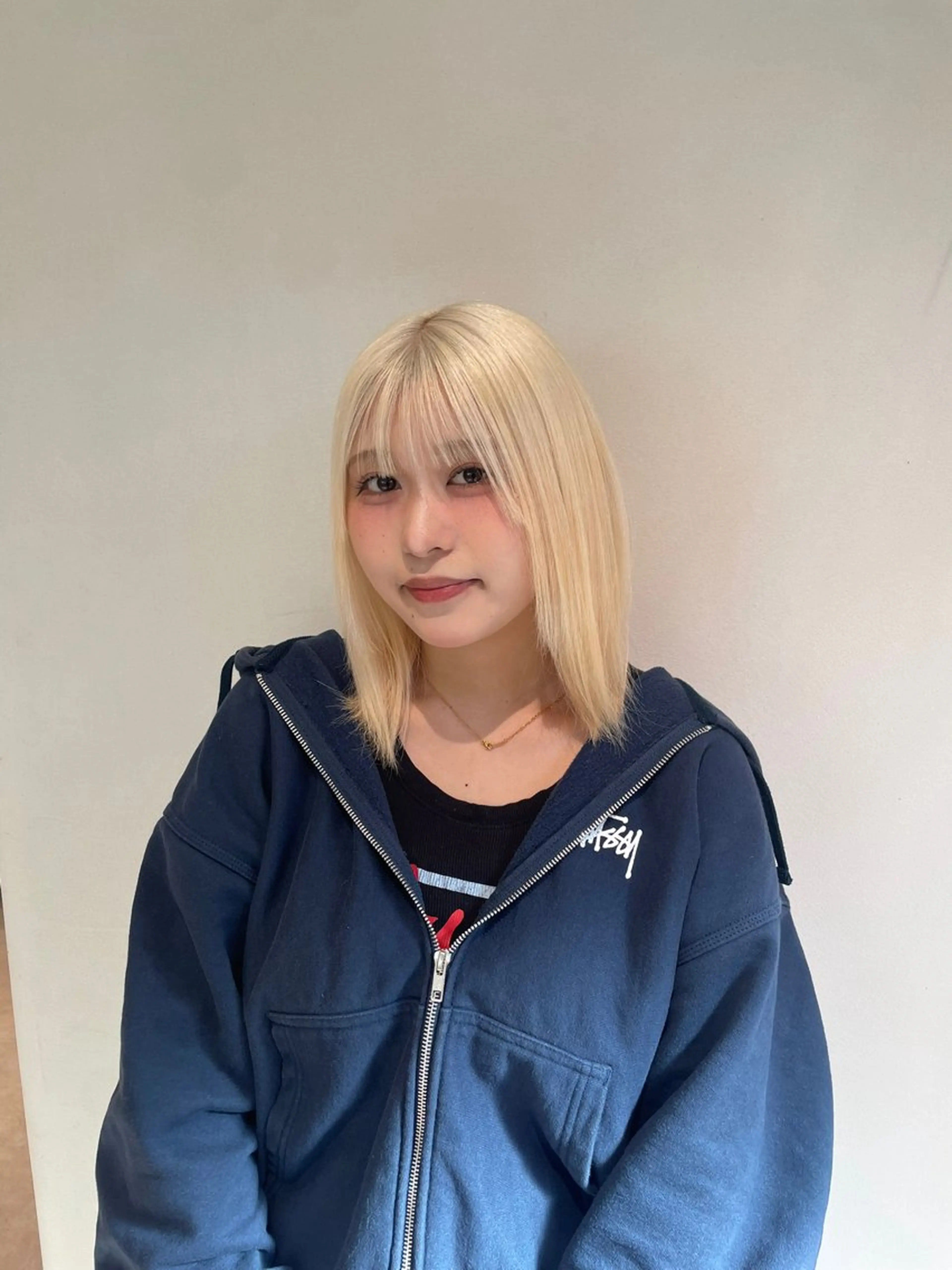 ミディアム カラー カット トリートメント 渋谷/レイヤーボブ・ 透明感カラーしょうごのヘアスタイル