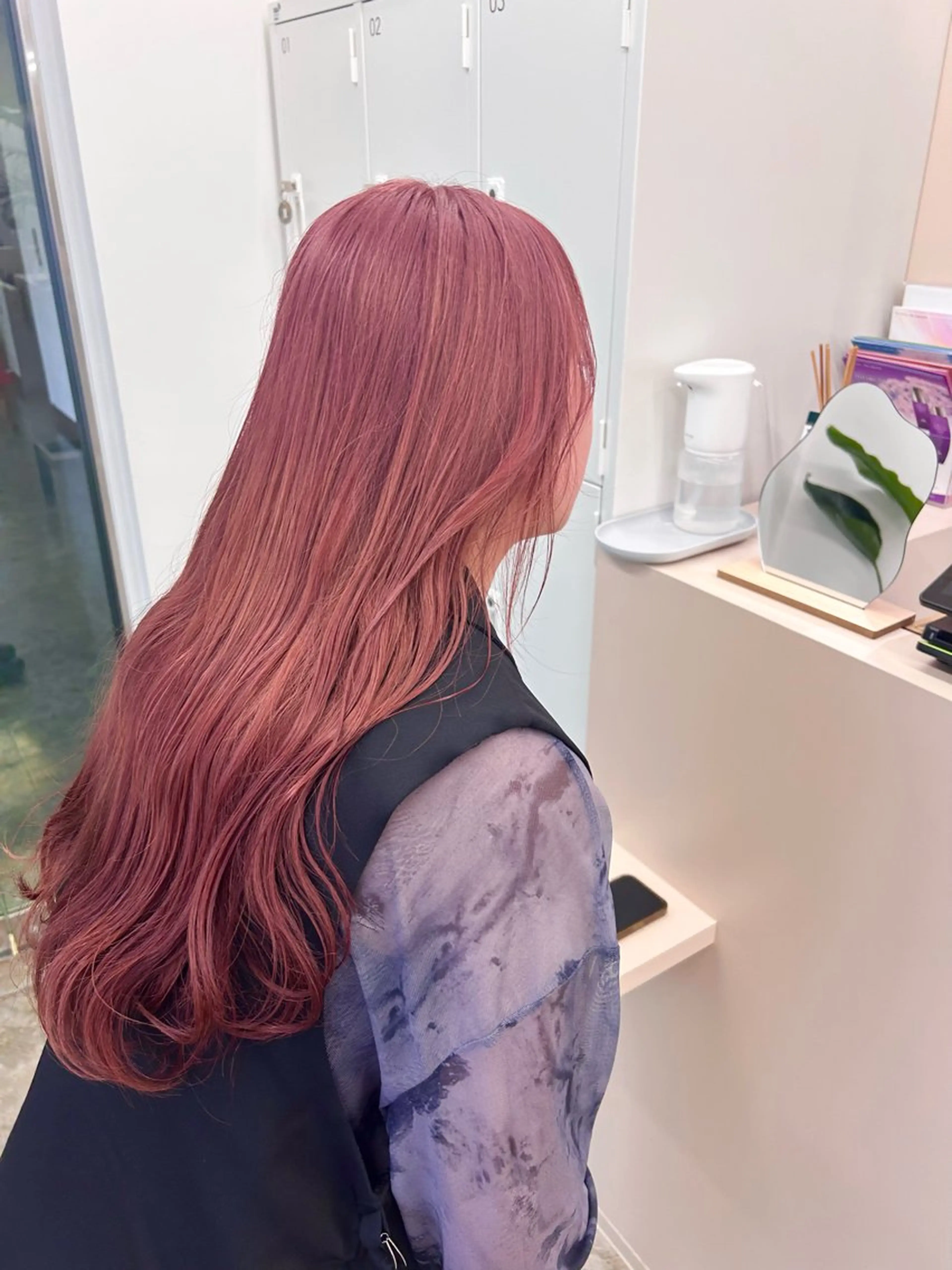 ロング カラー ブリーチ 韓国ヘア nanahaのヘアスタイル