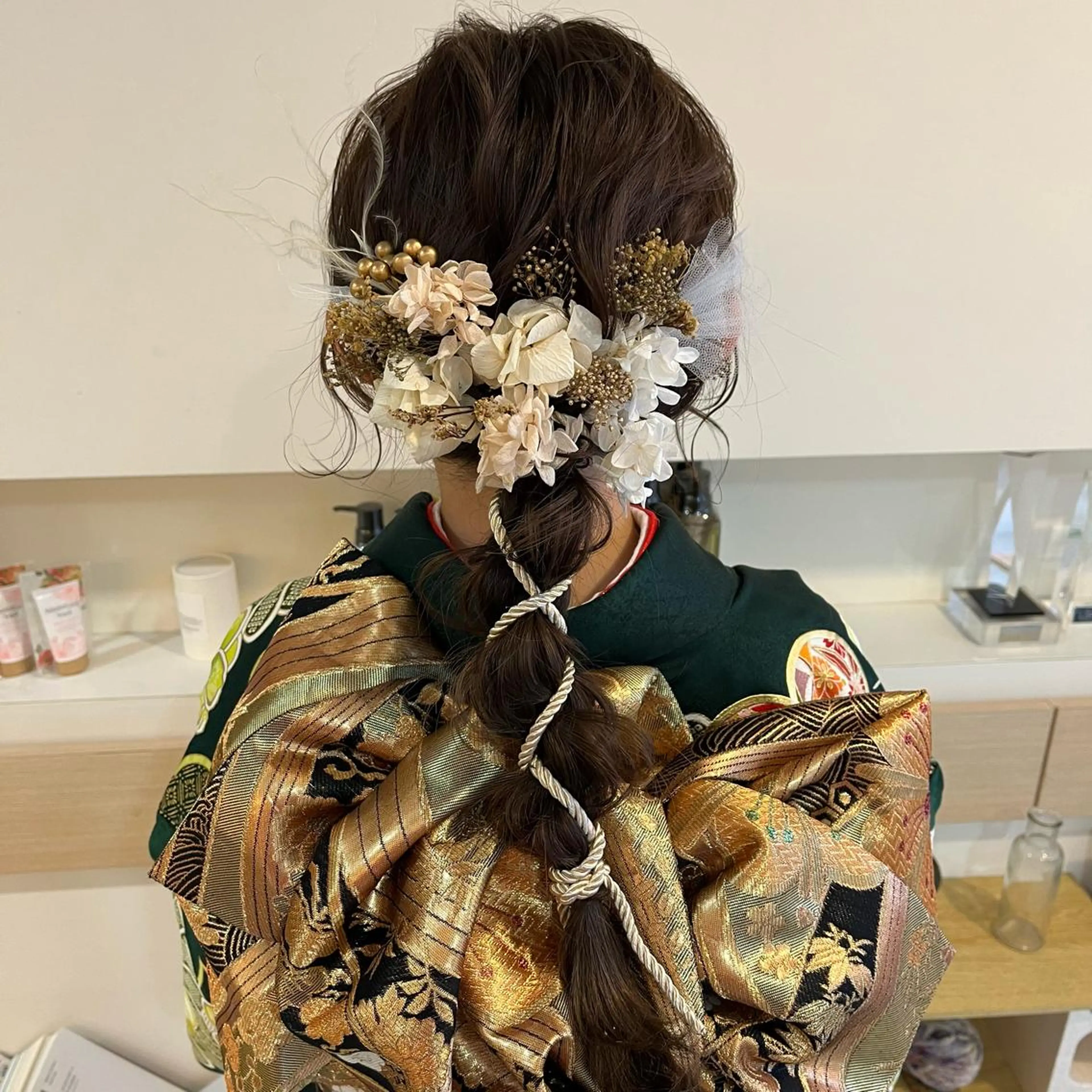 ロング ヘアアレンジ 着付け サソウ ユリエ🥥のヘアスタイル