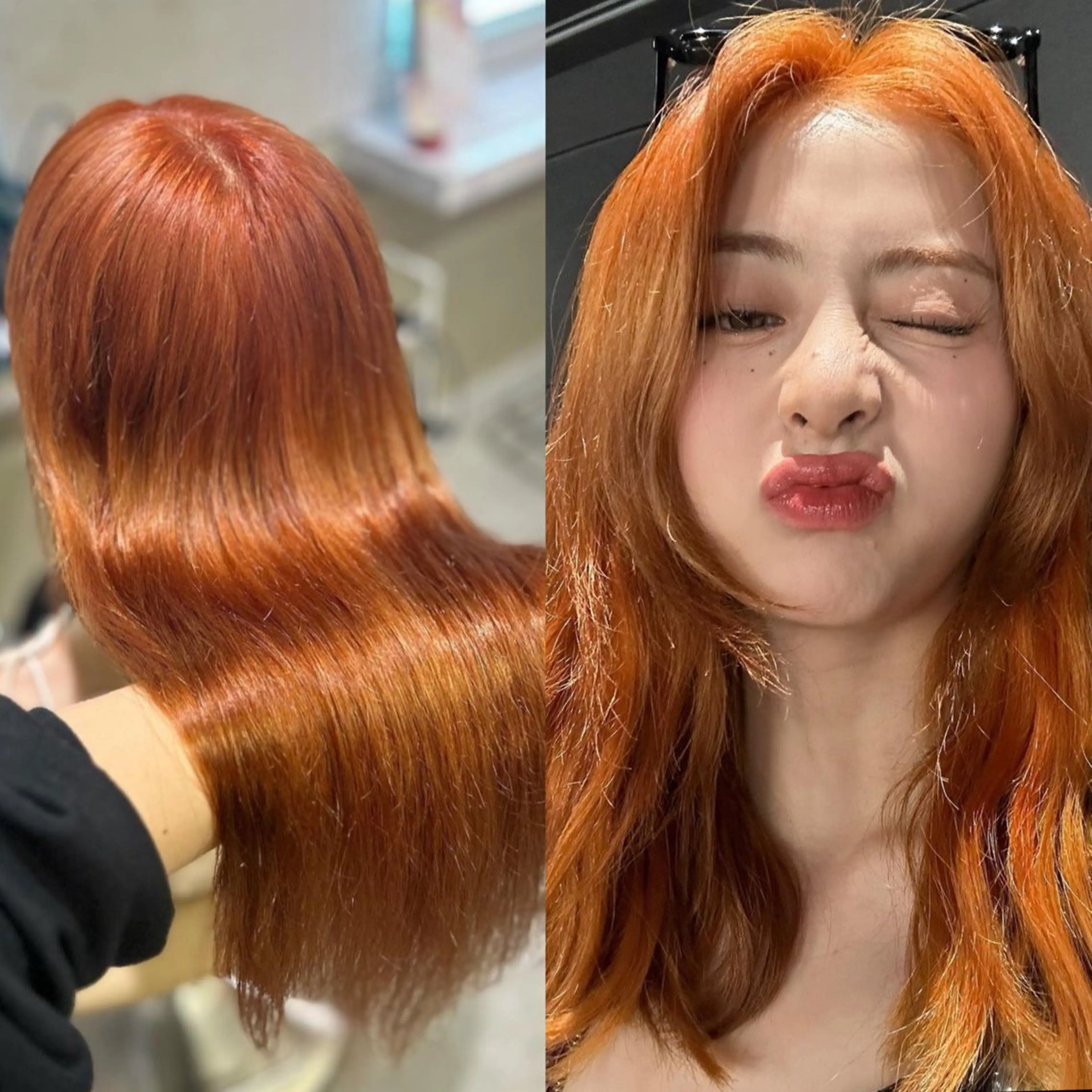 カラー ハイトーンカラー オレンジ ICY表参道所属・ERIKA YAMAMOTOのヘアスタイル