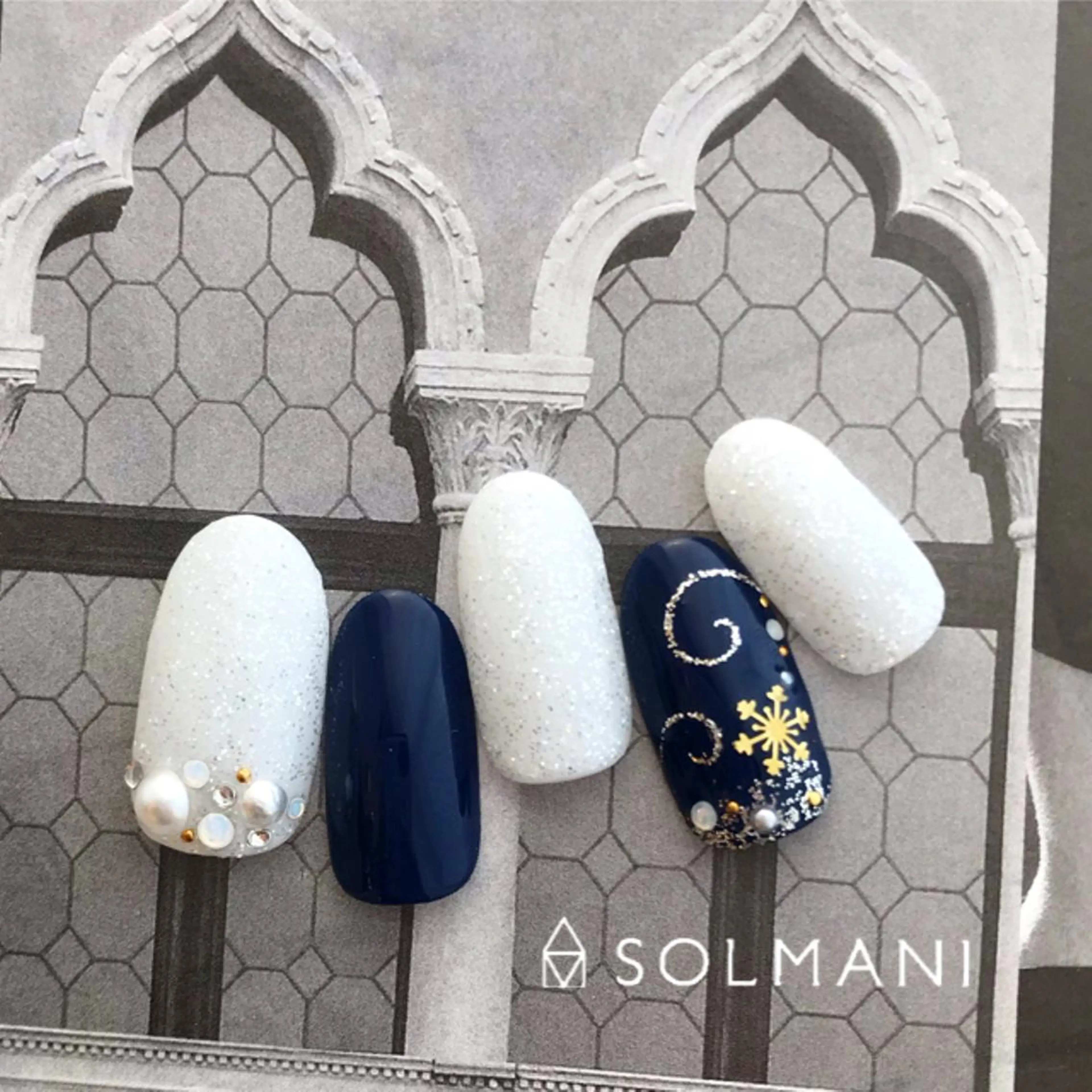 ネイル 冬ネイル クリスマス SOLMANI 予約担当のネイルデザイン