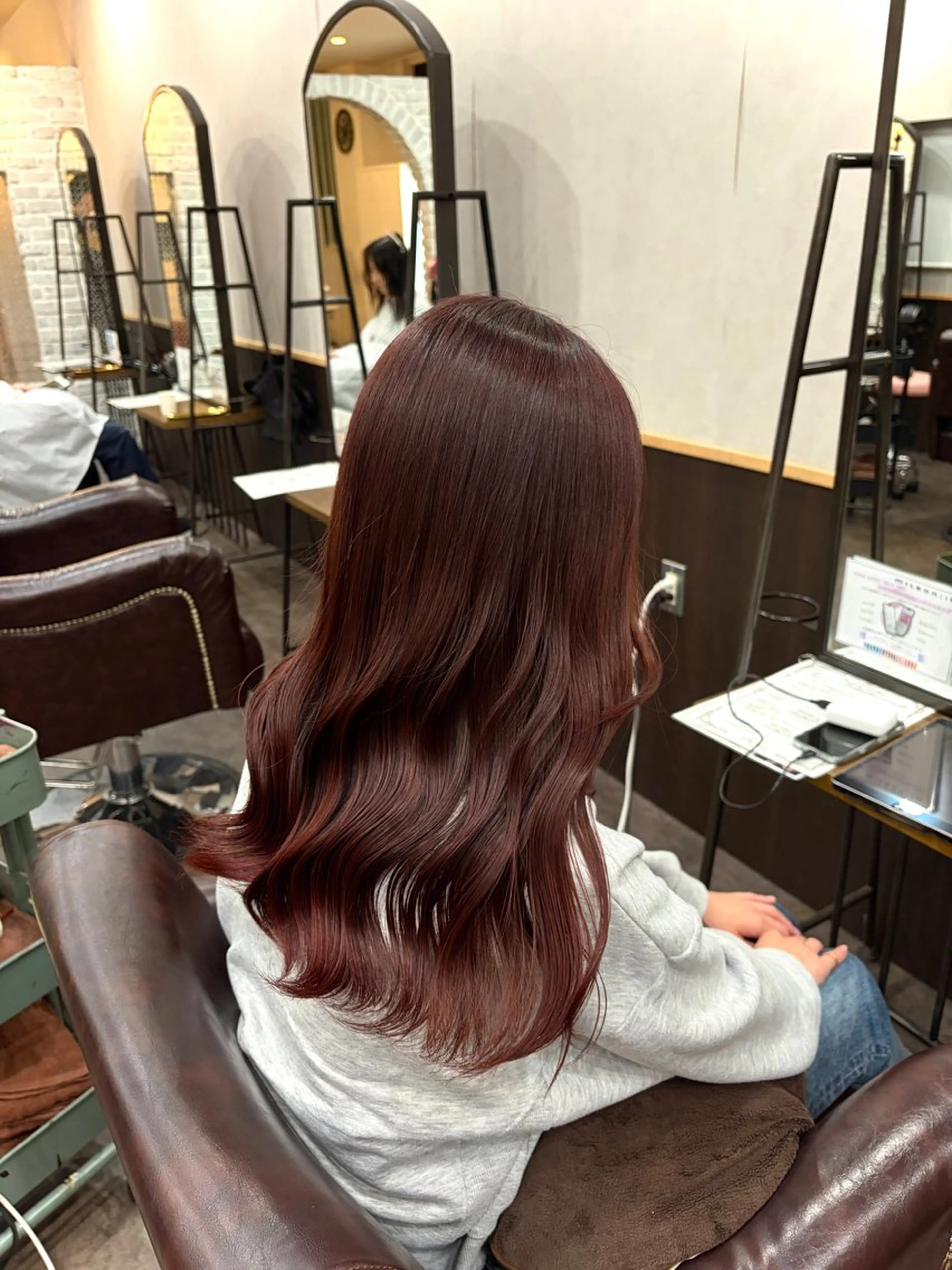 カラー ブラウンカラー ピンクカラー ヘアカラー トリートメント Mejia Riseのヘアスタイル