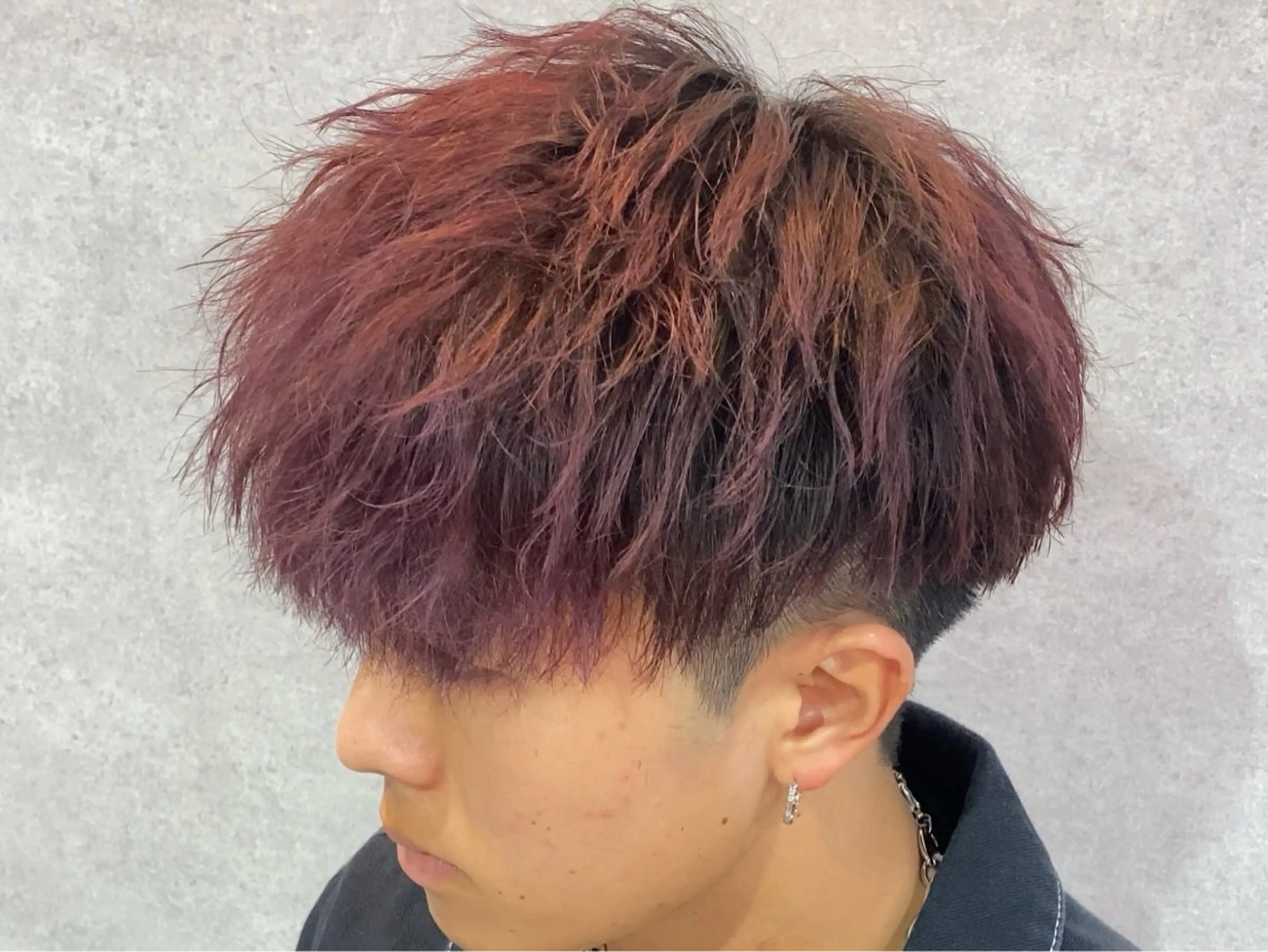 ショート カラー パーマ メンズ ヘアカラー 因幡 颯のヘアスタイル